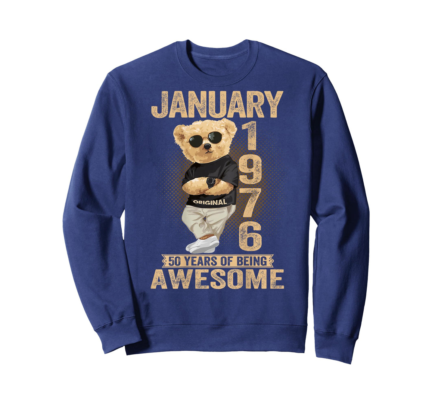 50 Year Old January 1976 Teddy Bear 50th Birthday Men Women T-Shirt