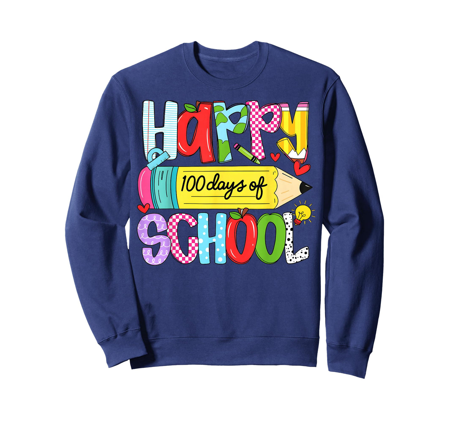 Happy 100th Day of School 100 Days Teacher Boy Girl Kid T-Shirt