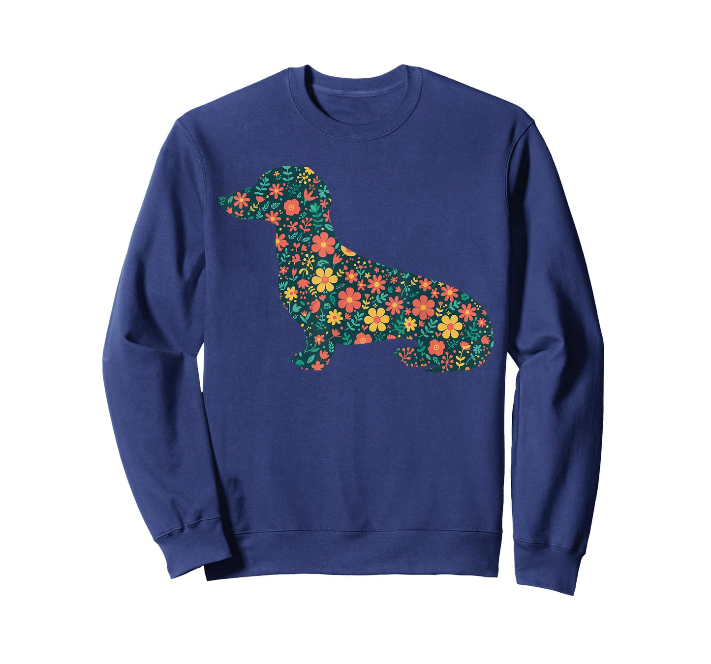 Vintage Floral Dachshund Shirt Women, Cute Dog Mom T-Shirt