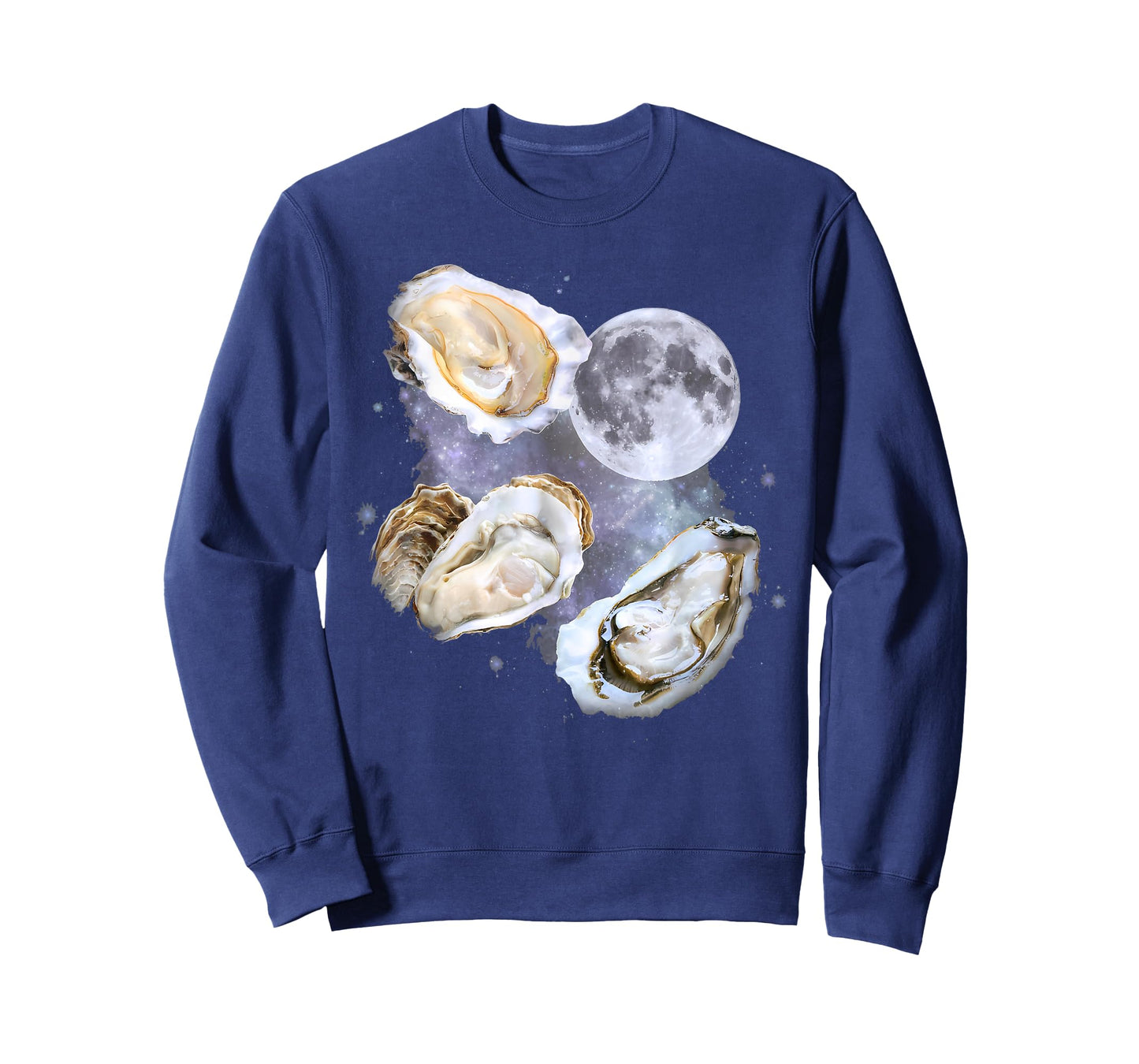 Vintage 90s Three Oyster Howling at The Moon Animal Lovers T-Shirt