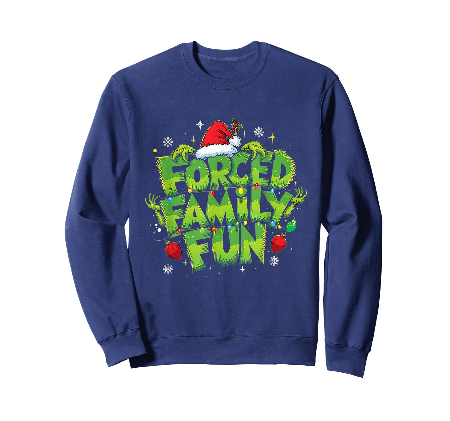 Forced Family Fun Funny Christmas Holiday Design T-Shirt