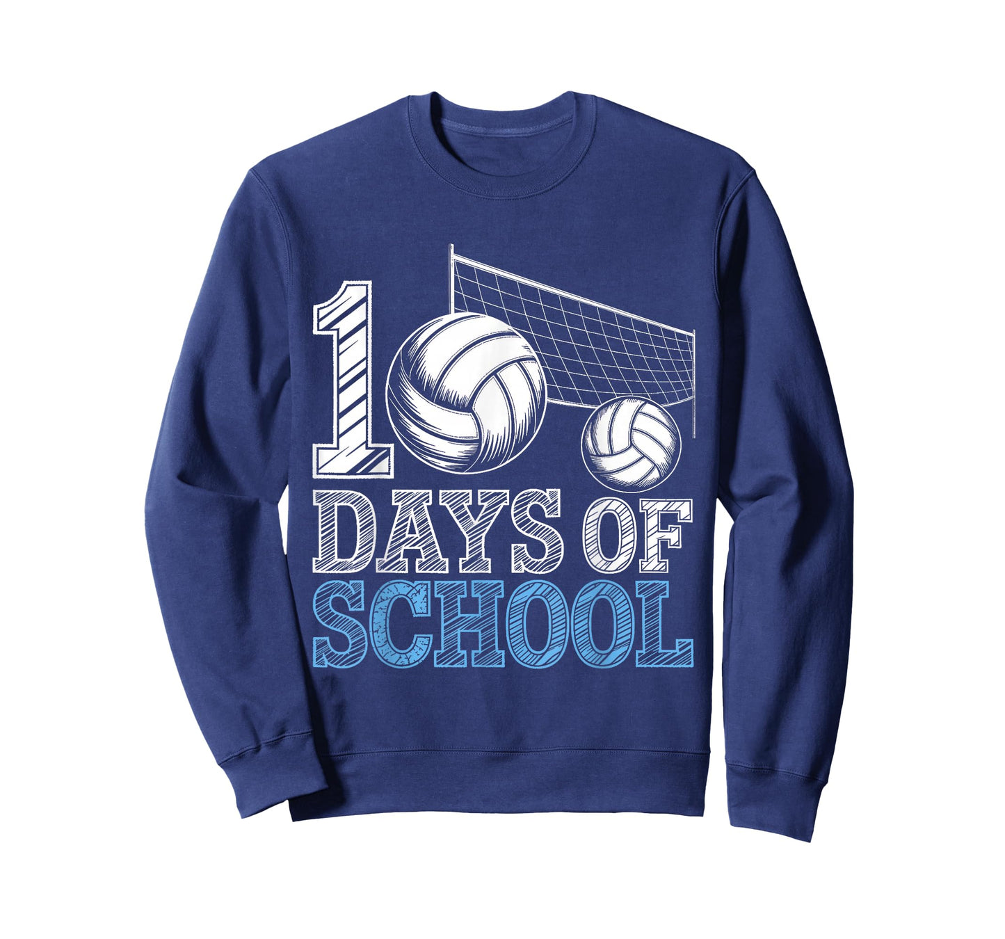 Vintage 100 Days of School Volleyball Boys 100 Days Smarter T-Shirt