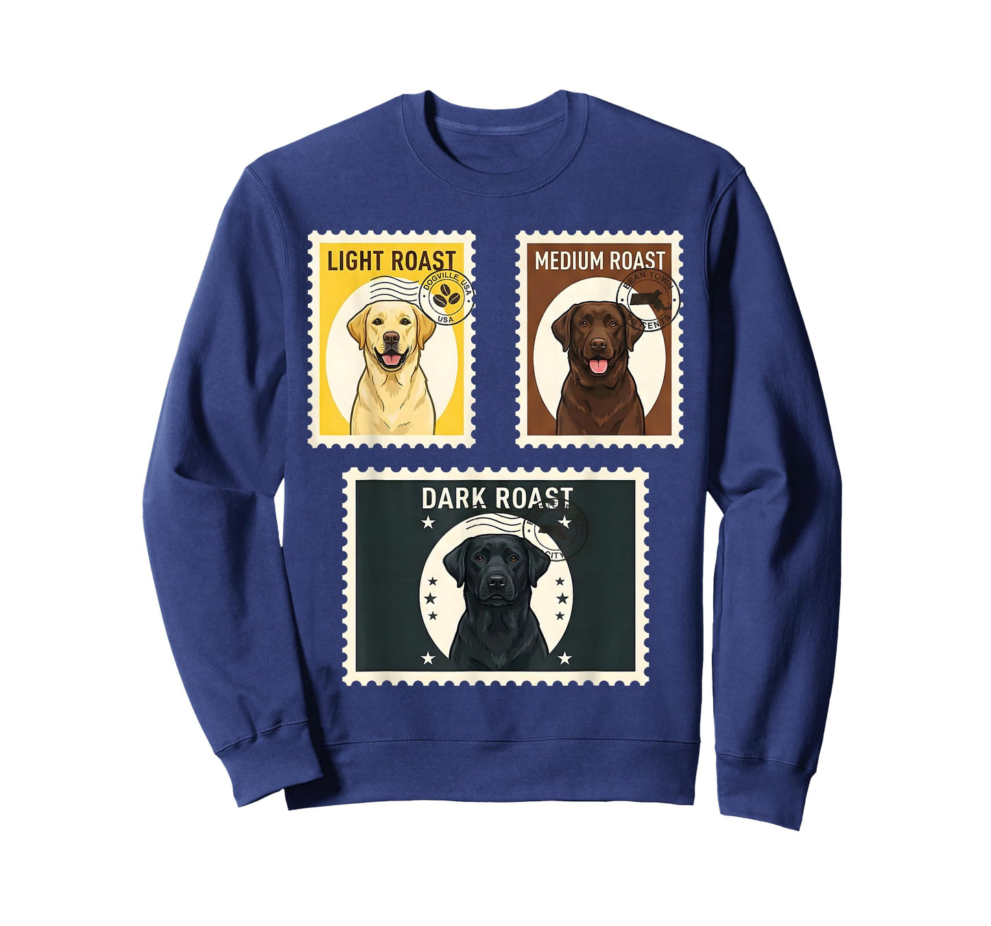 Funny Labrador Retriever Coffee Roast Stamp Vintage Tee T-Shirt