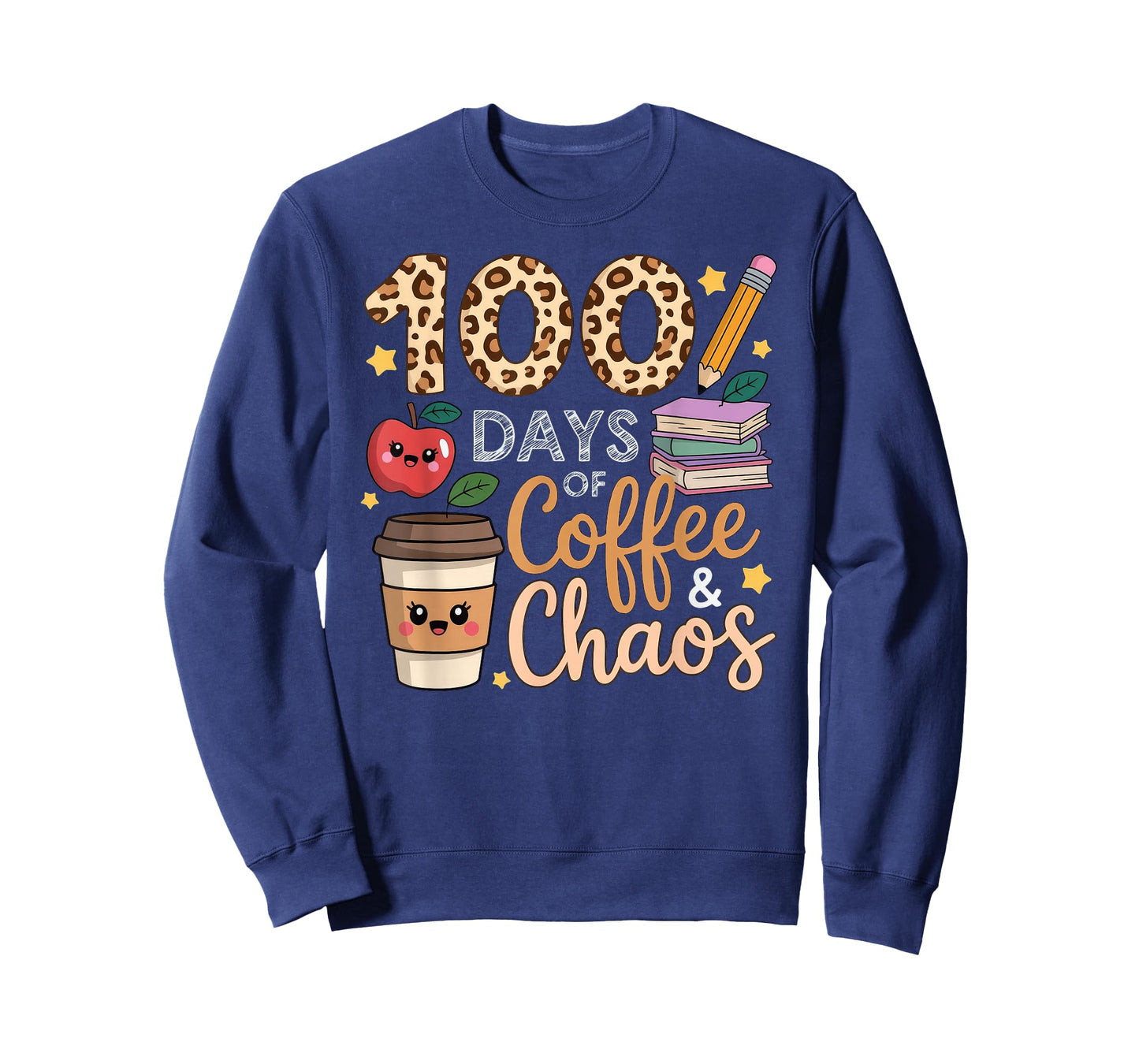 100 Days of Coffee Chaos 100th Day of School T-Shirt