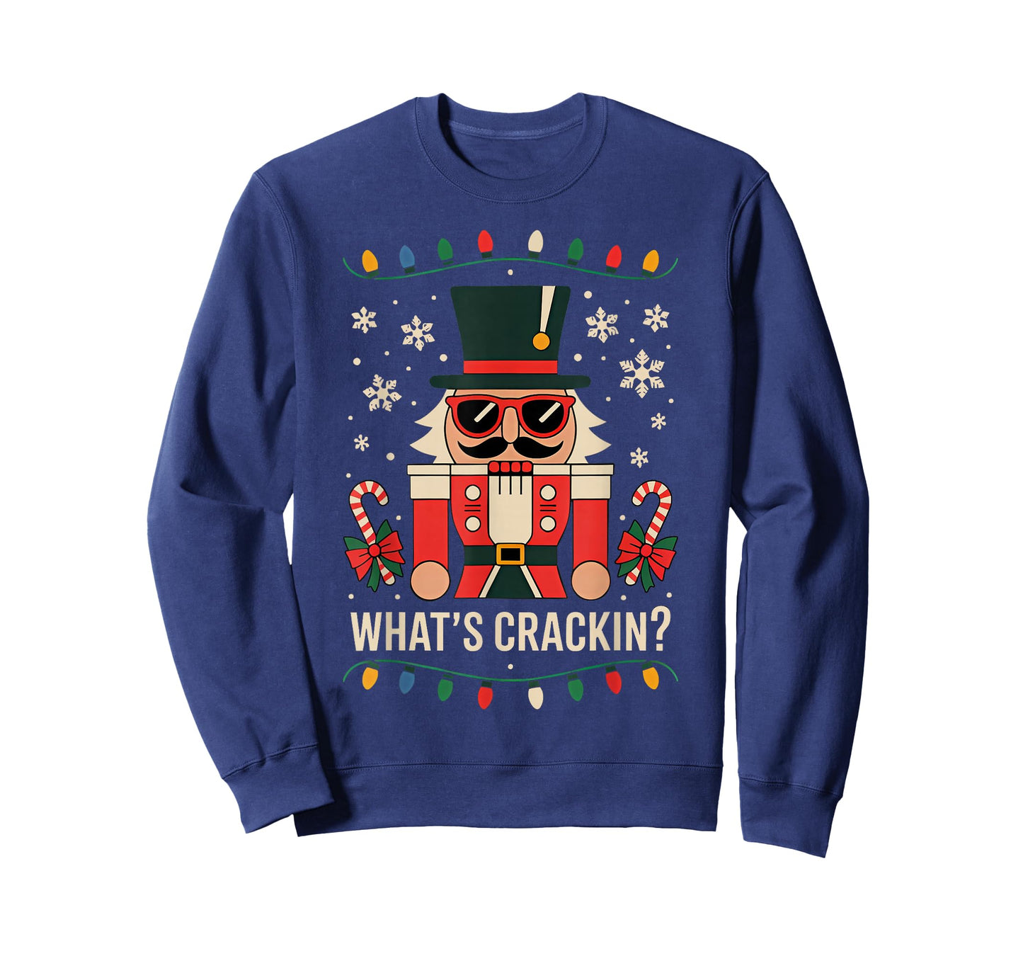 Funny Christmas Nutcracker Men Kids Teen Boys Whats Crackin T-Shirt