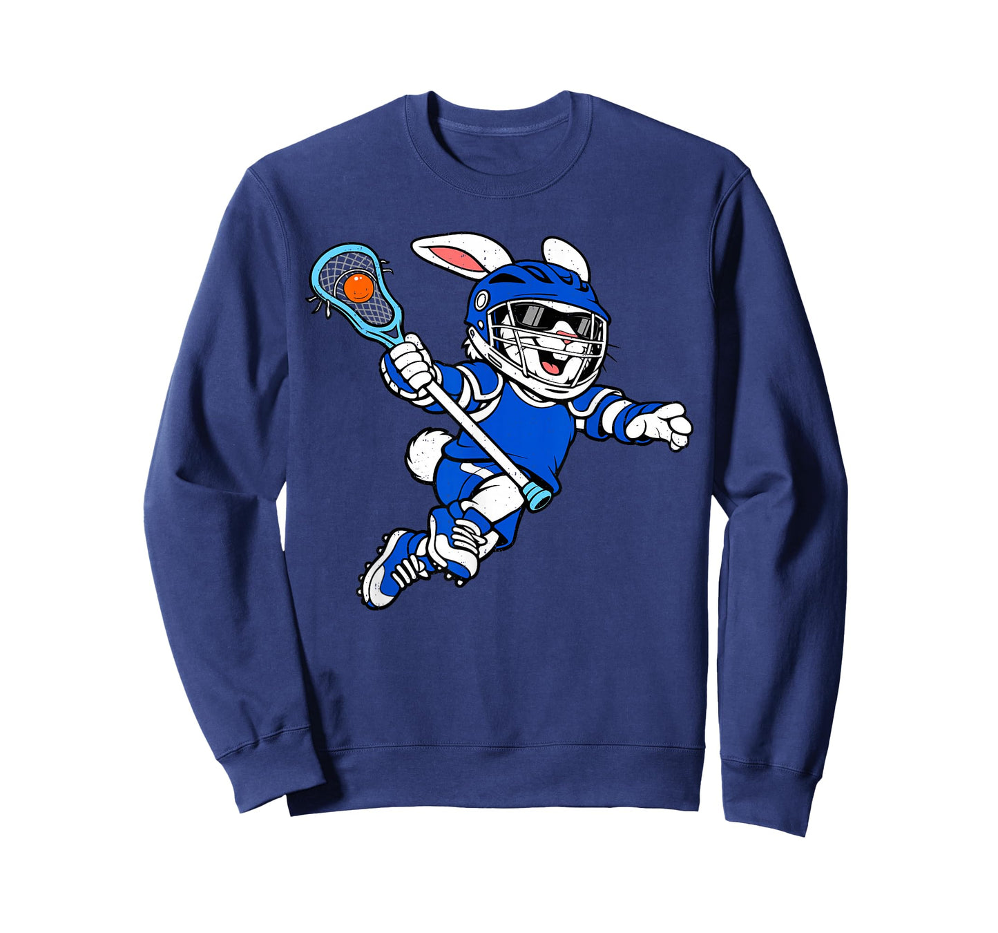 Bunny Playing Lacrosse Rabbit Easter Sport Men Boys Kids T-Shirt