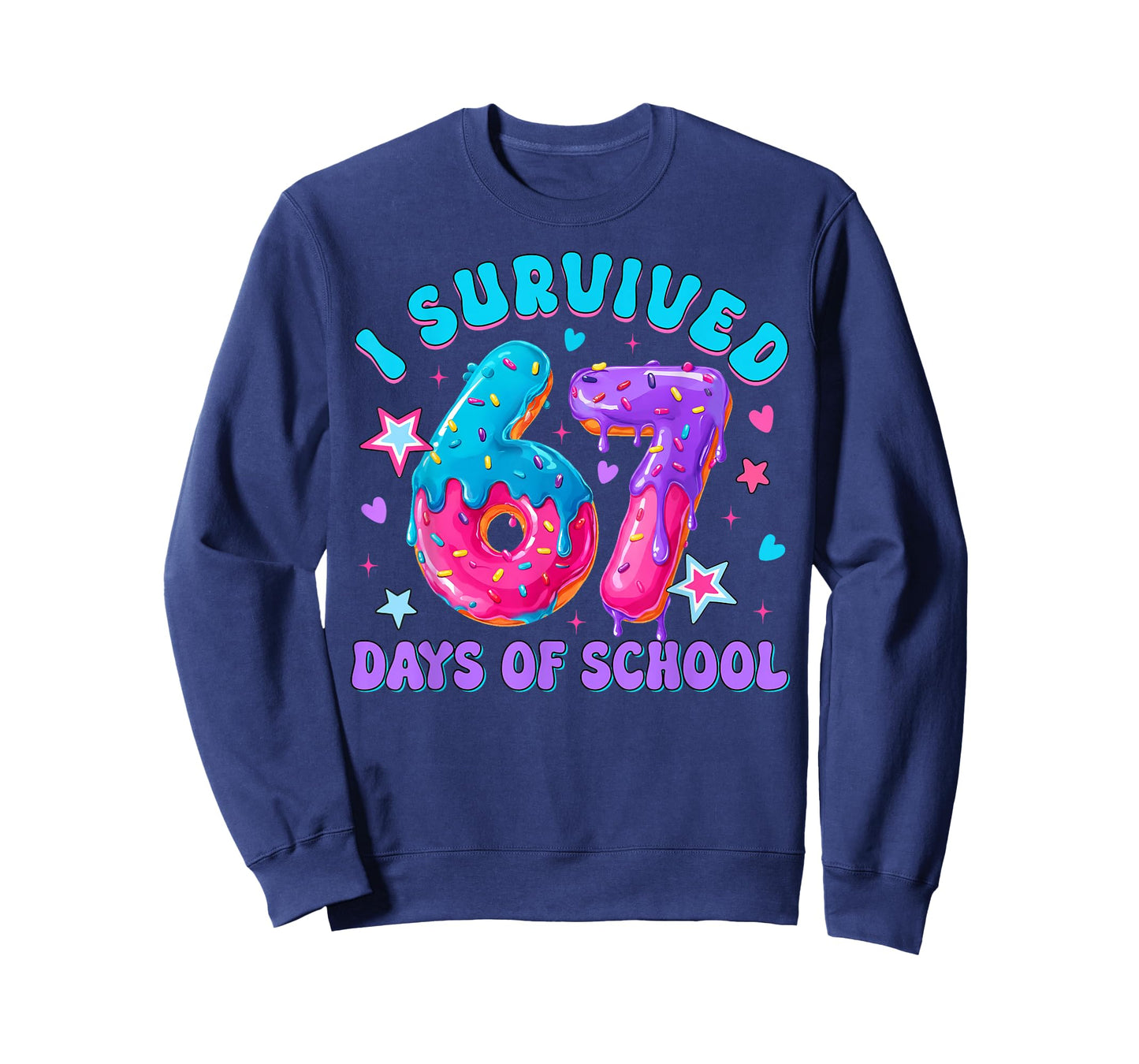 I Survived 67 Days of School Donut Drip Boy Girl Teacher T-Shirt