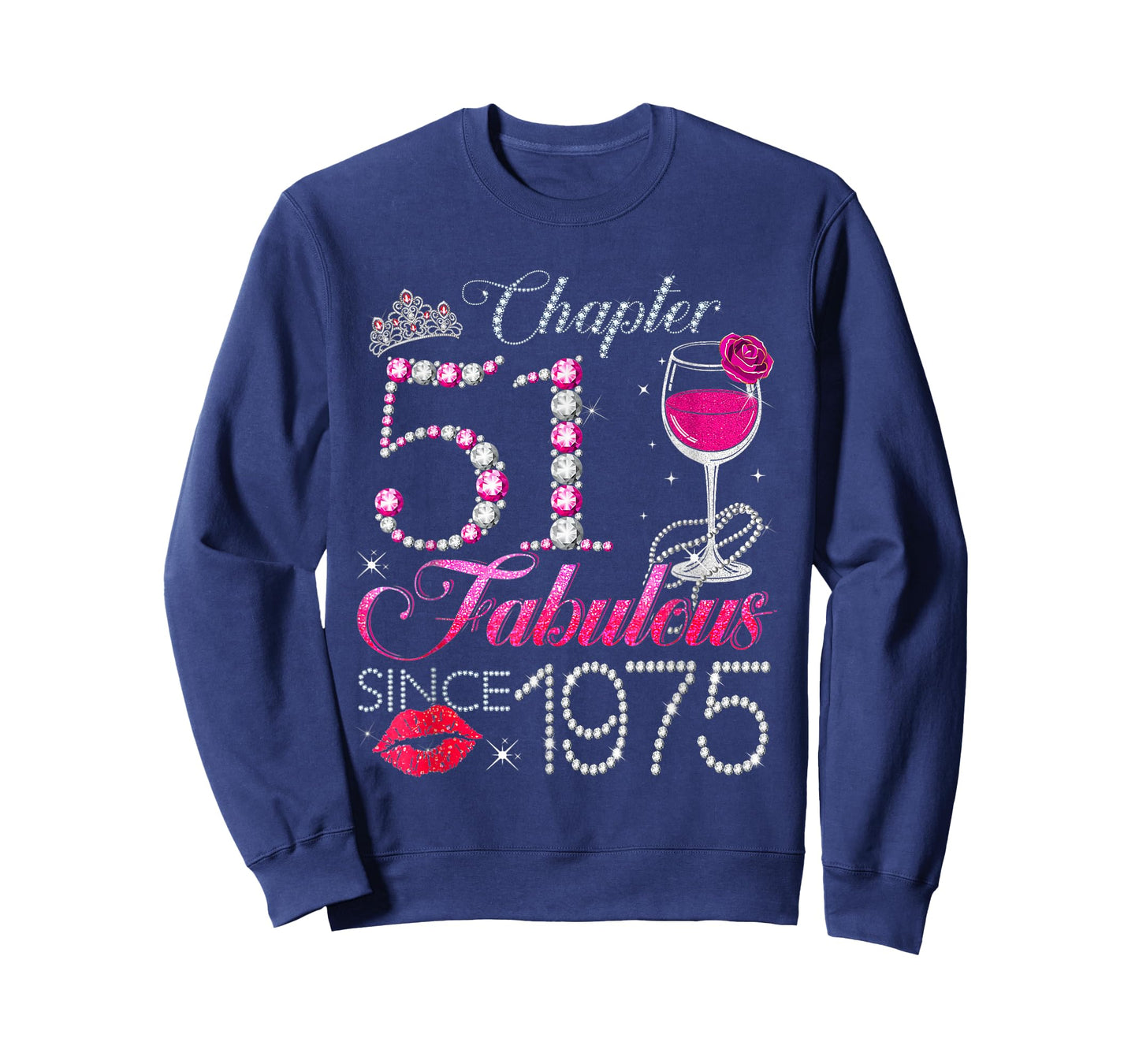 Chapter 51 Fabulous Since 1975 51st Birthday Queen Diamond T-Shirt