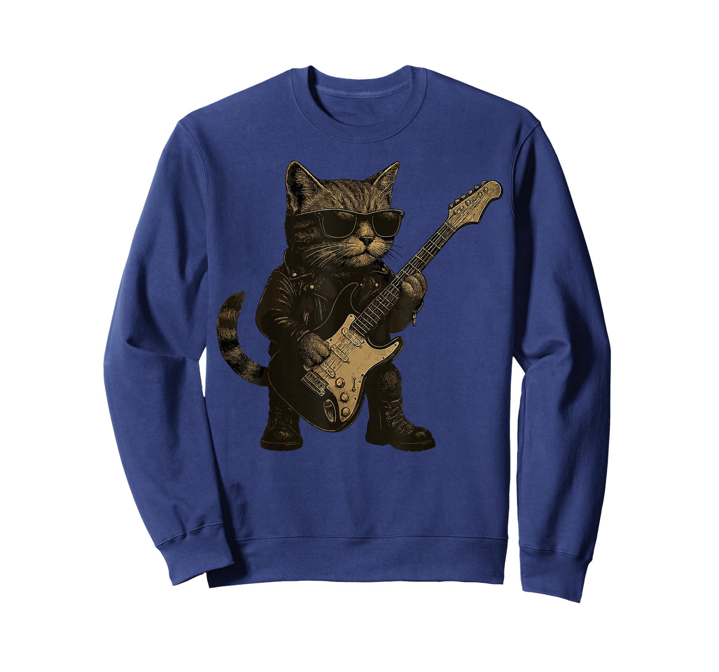 Rockstar Cat with Guitar T-Shirt