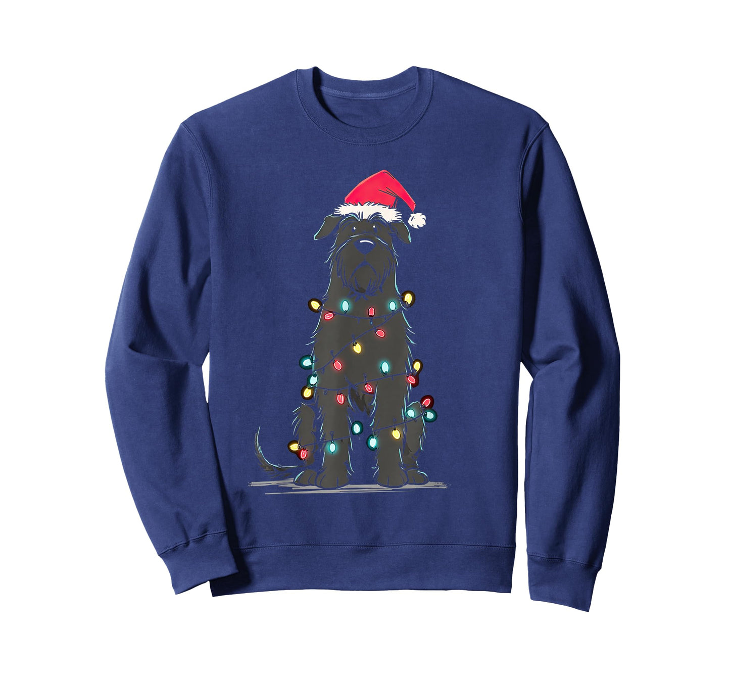 Funny Bouvier Des Flandres Christmas Graphics Dog Lights T-Shirt