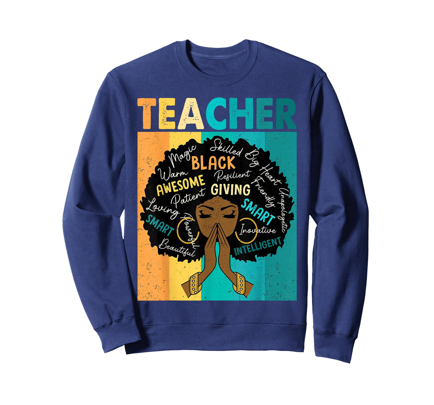 Black Teacher Magic Black History Month Afro Hair Melanin T-Shirt