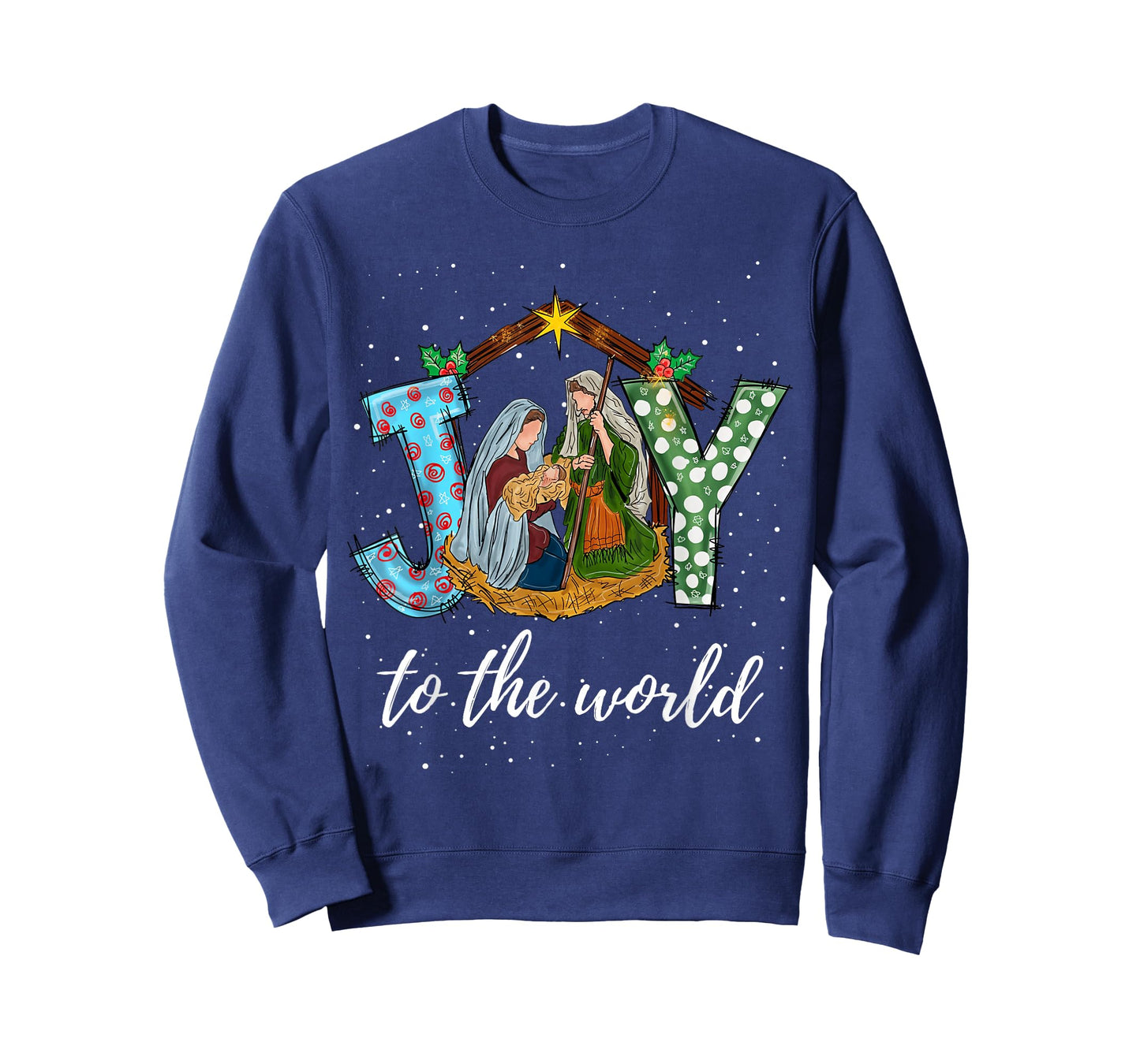 Joy to The World Baby Jesus Christmas Christian Nativity T-Shirt