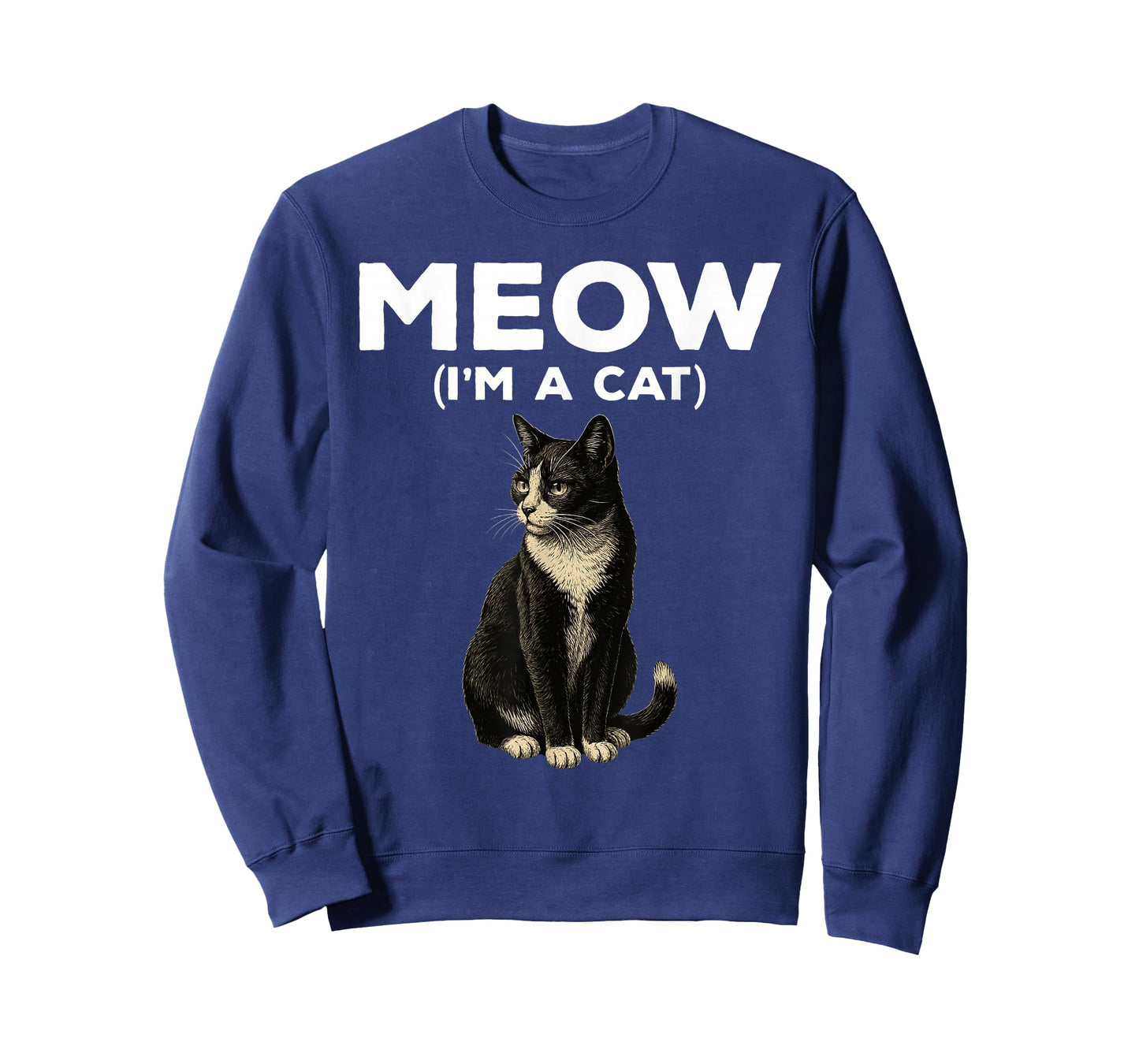 Meow I'm A Cat Funny Tuxedo Cat Halloween Costume T-Shirt