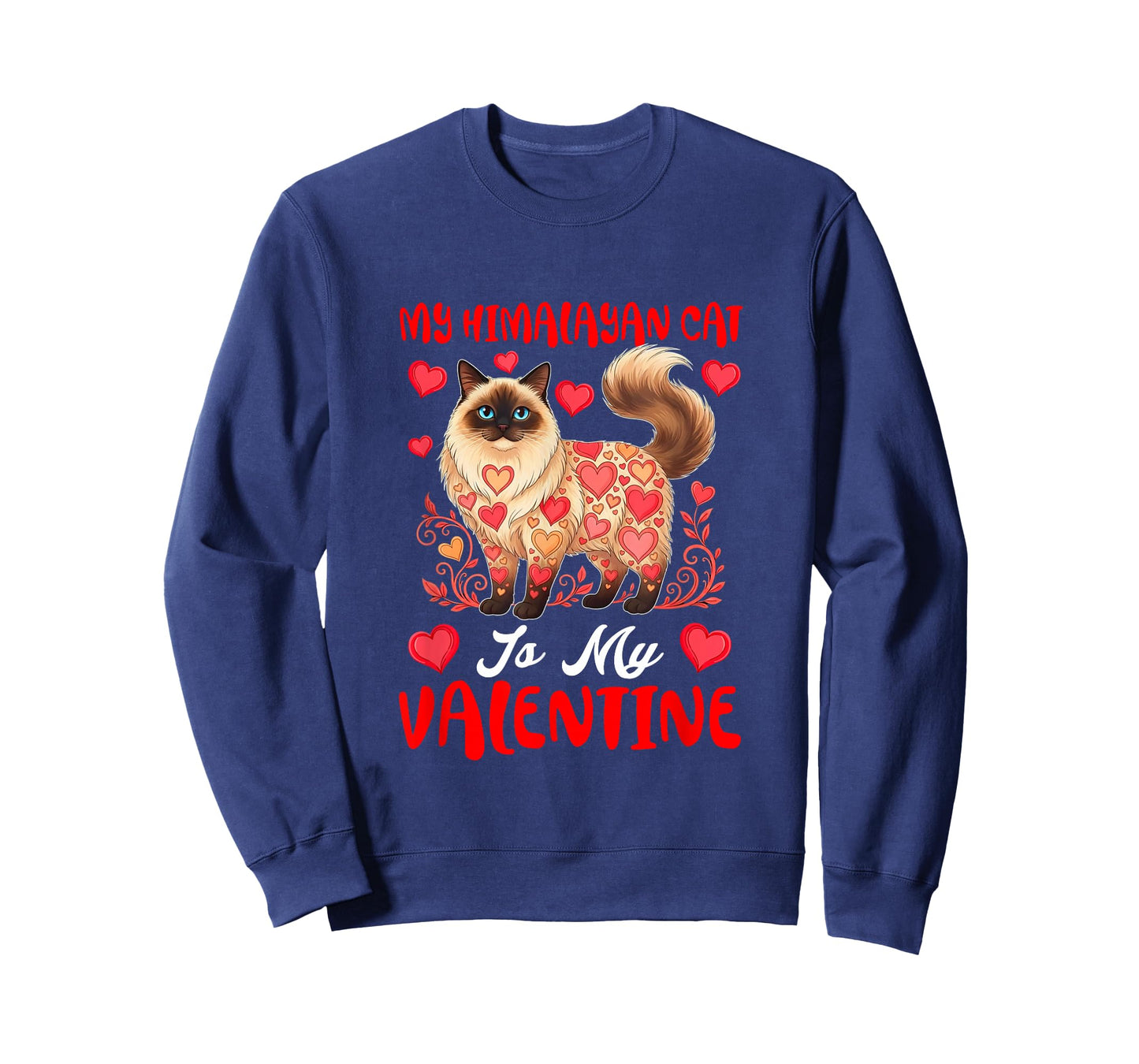 My Himalayan Cat is My Valentine Matching Dog Owner Kids T-Shirt