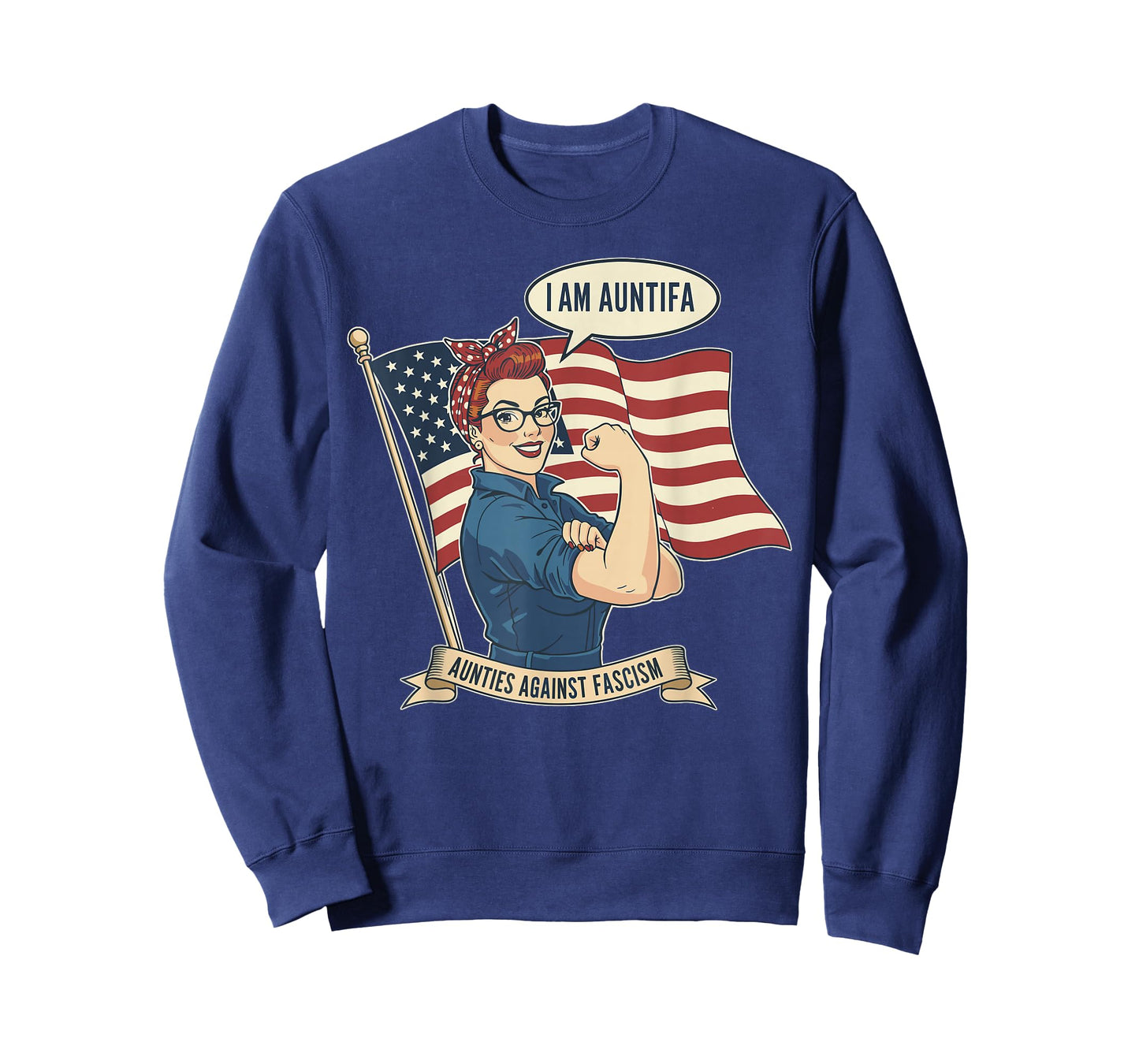 I Am Auntifa Aunties Against Fascism Aunt Tifa Pinup Girl T-Shirt