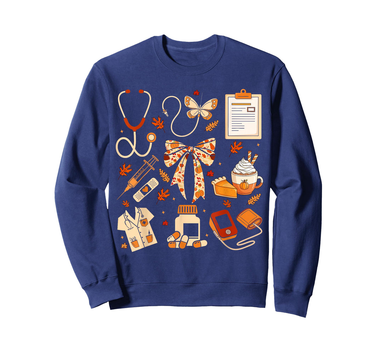 Thankful Nurse Coquette Bow Fall Thanksgiving Scrub Top T-Shirt