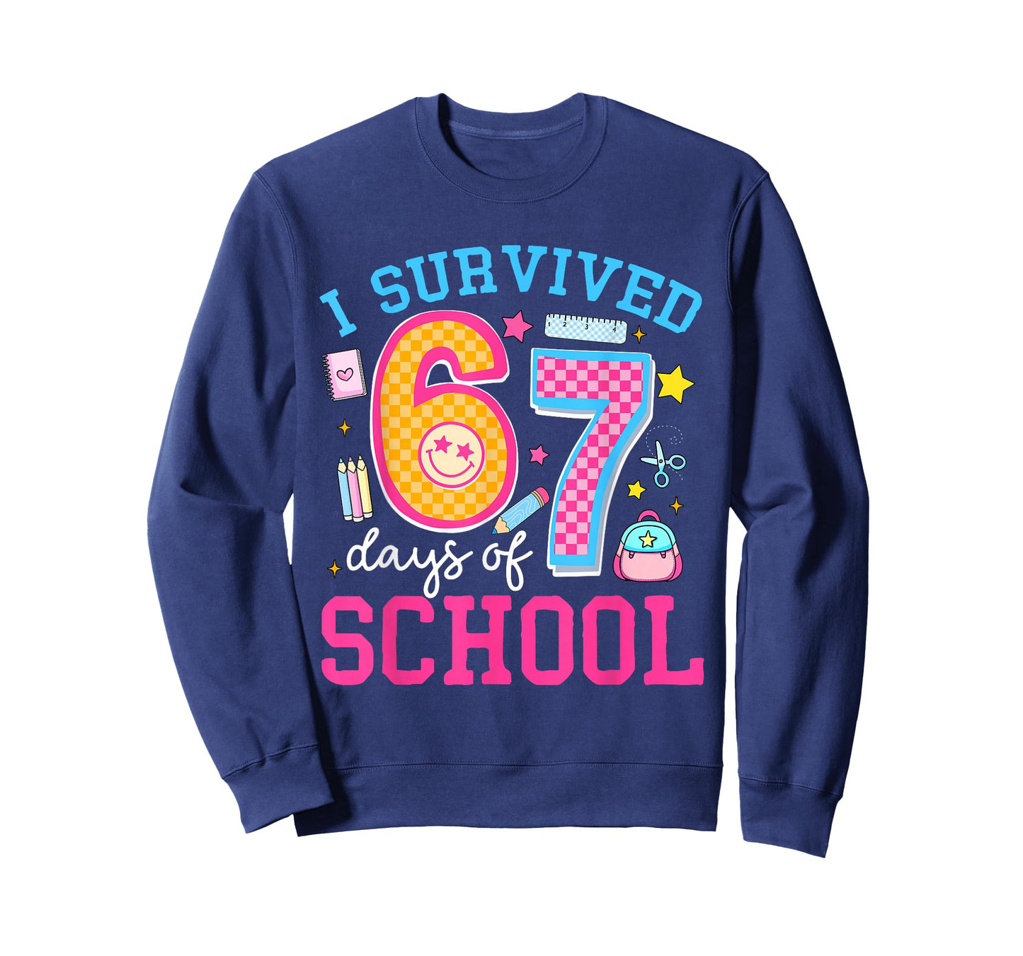 I Survived 67 Days of School Meme Six Seven Teacher Students T-Shirt