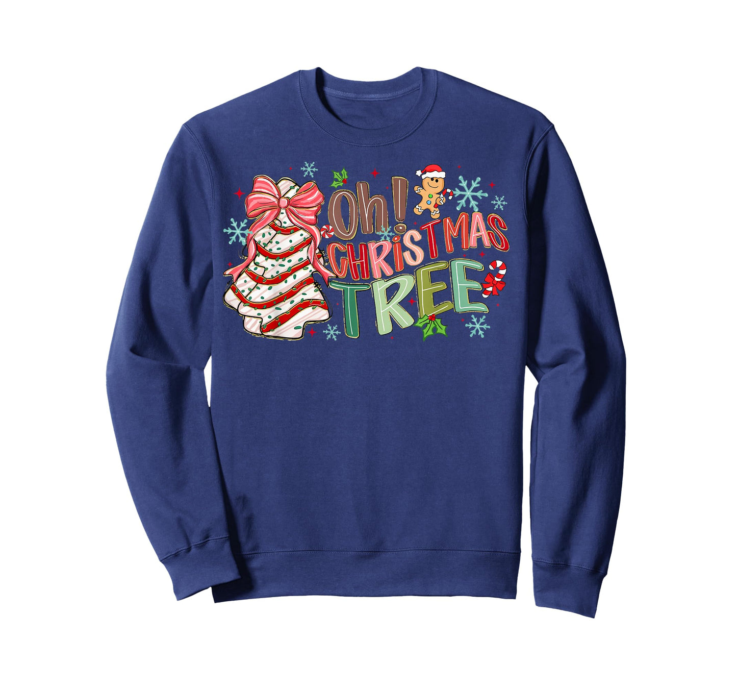 Oh Christmas Tree Cakes Debbie Becky Jen Cake Lovers Xmas T-Shirt