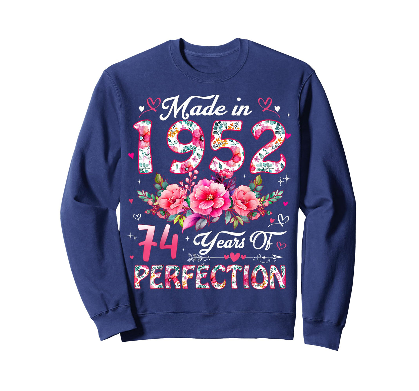 74 Year Old Made in 1952 Floral 74th Birthday Women T-Shirt