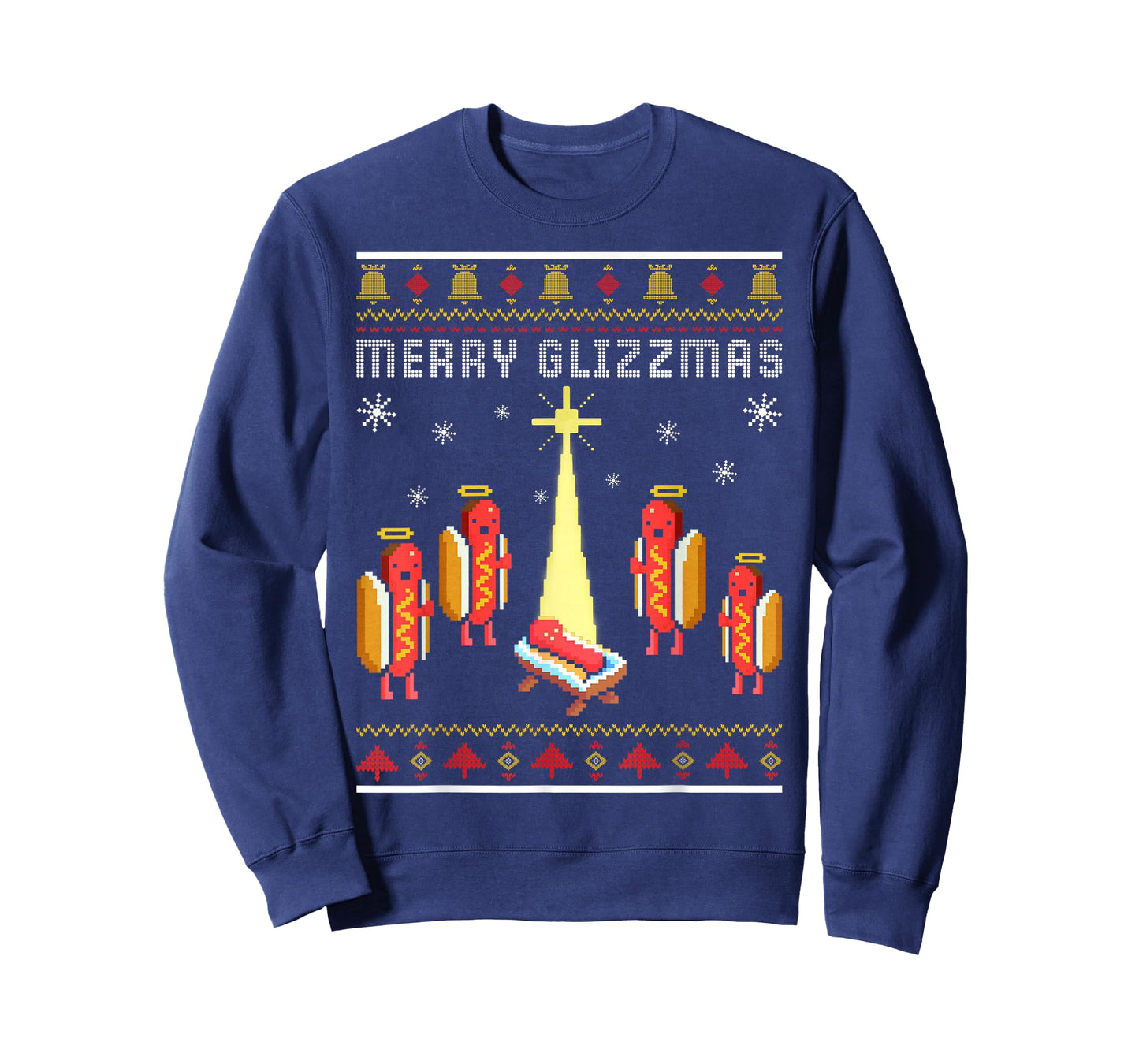 Merry Glizzmas Hot Dog Funny Ugly Christmas Sweaters T-Shirt