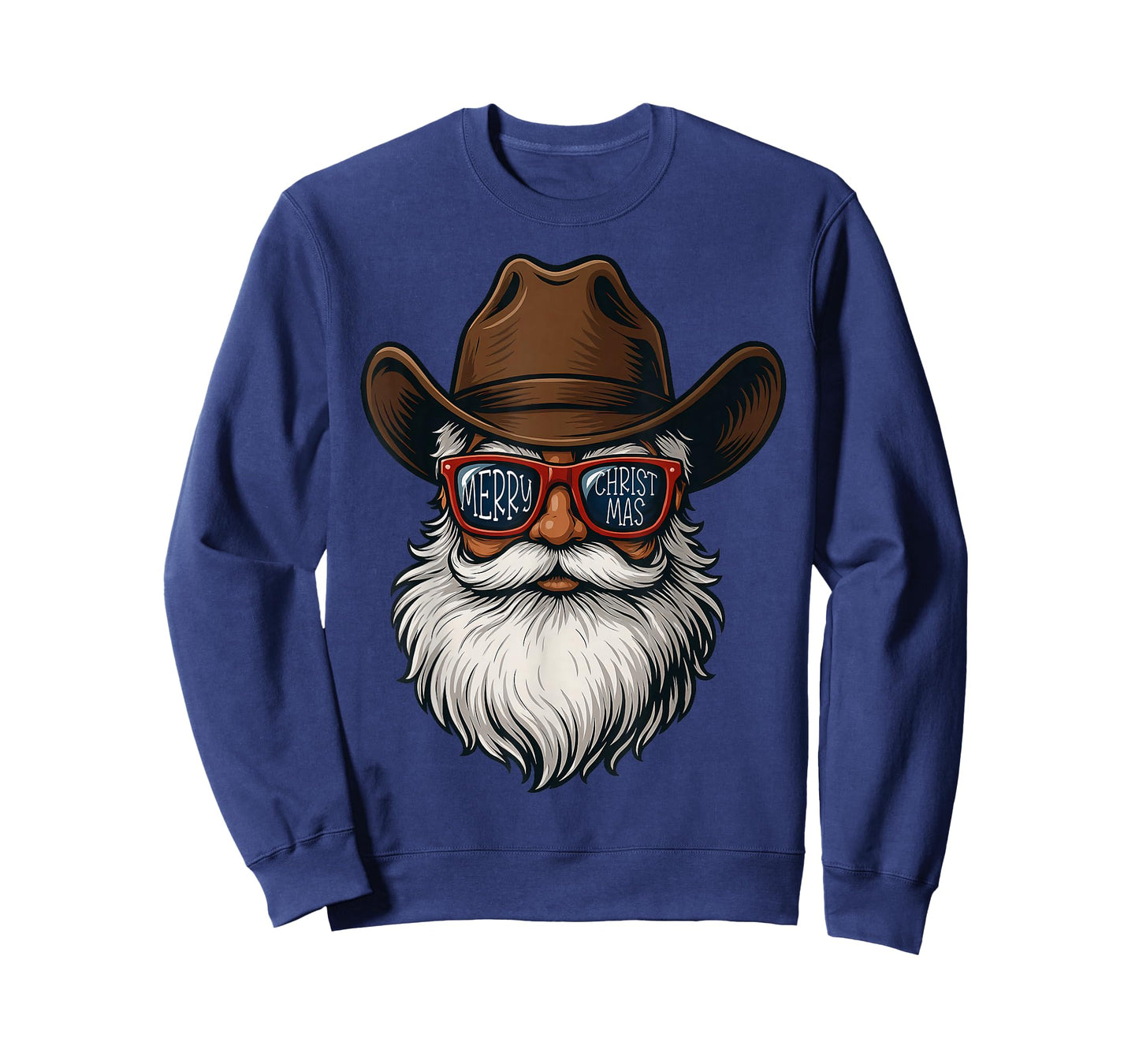 Merry Christmas Santa Cowboy Xmas Country Men Women Kid T-Shirt