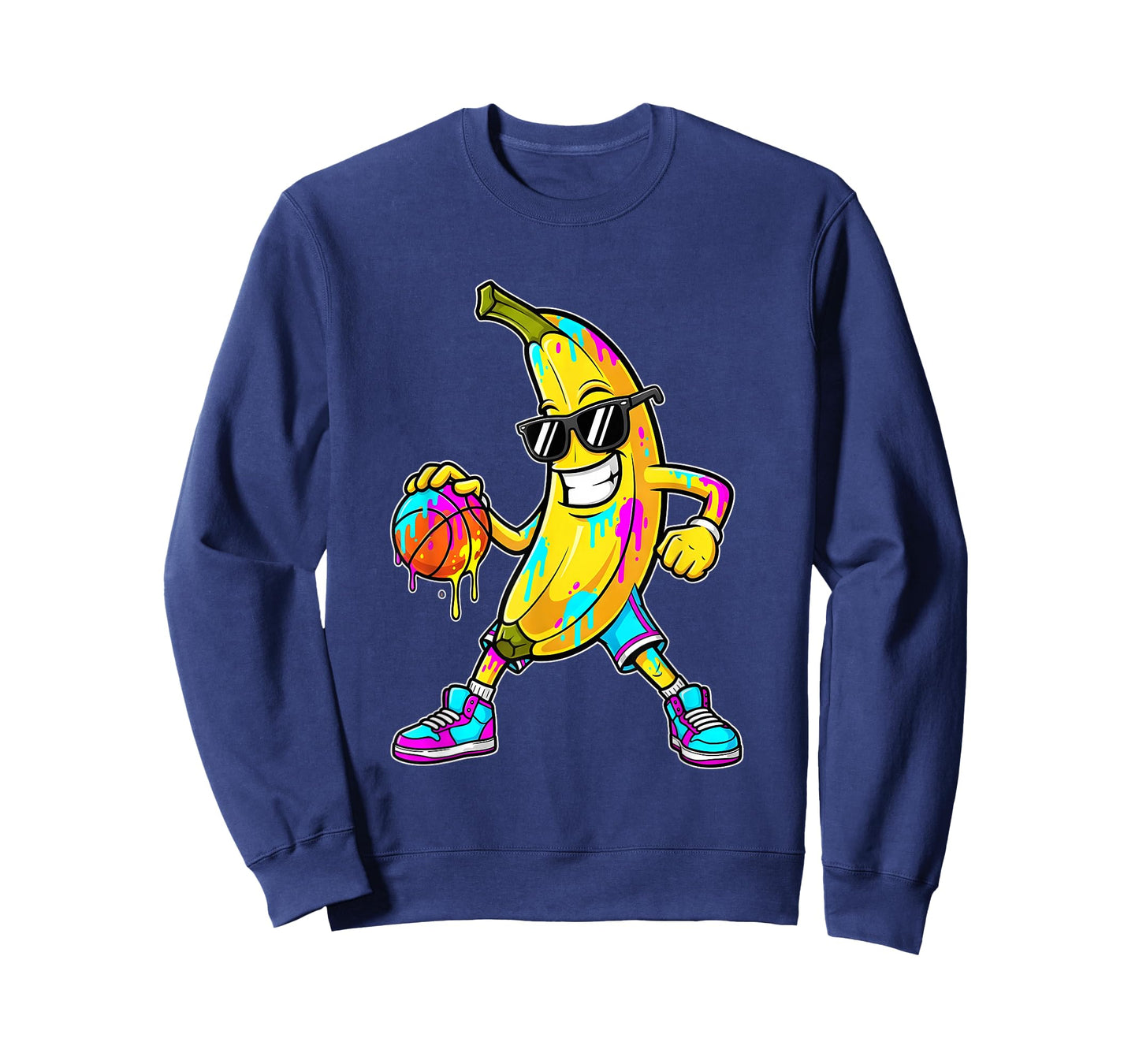 Banana Funny Basketball Drip Kids Youth Boys Girls T-Shirt