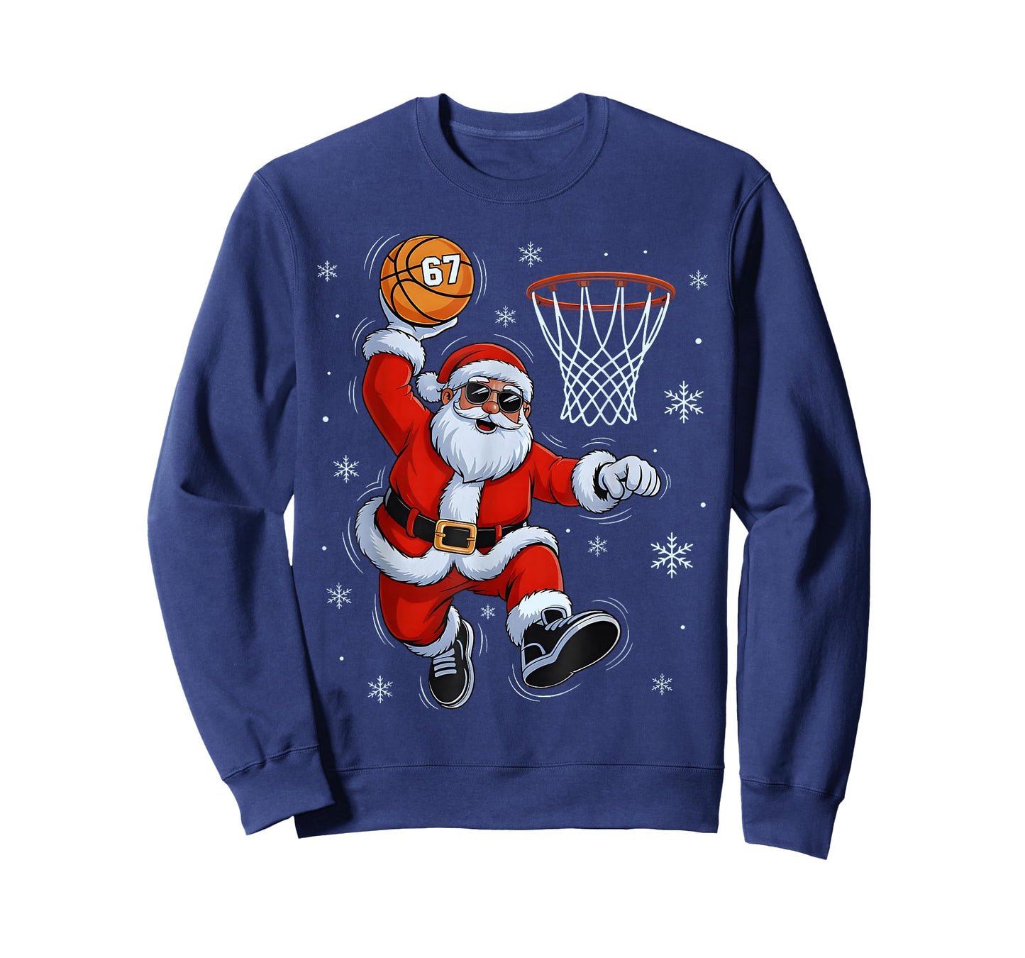 Funny Basketball Santa 67 Christmas Xmas Pajamas Boys T-Shirt