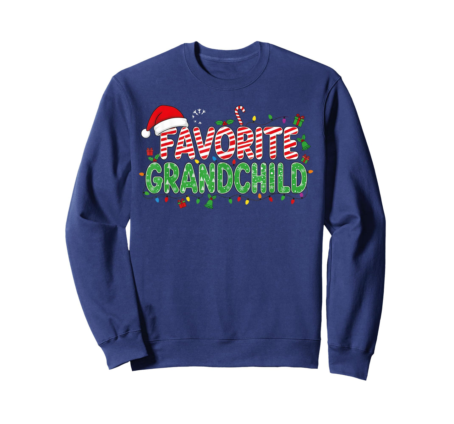 Favorite Grandchild Xmas Santa Hat Christmas T-Shirt
