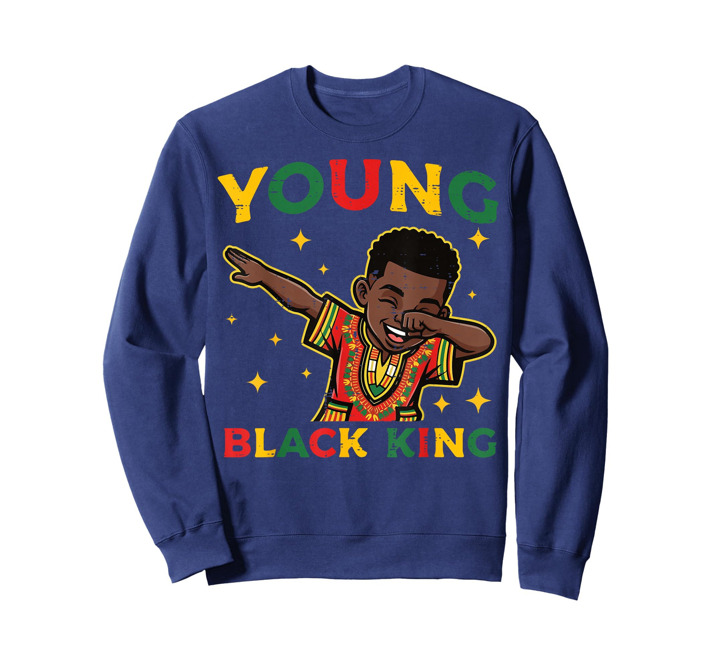 Black History Young King Dab African American Boys Kids T-Shirt