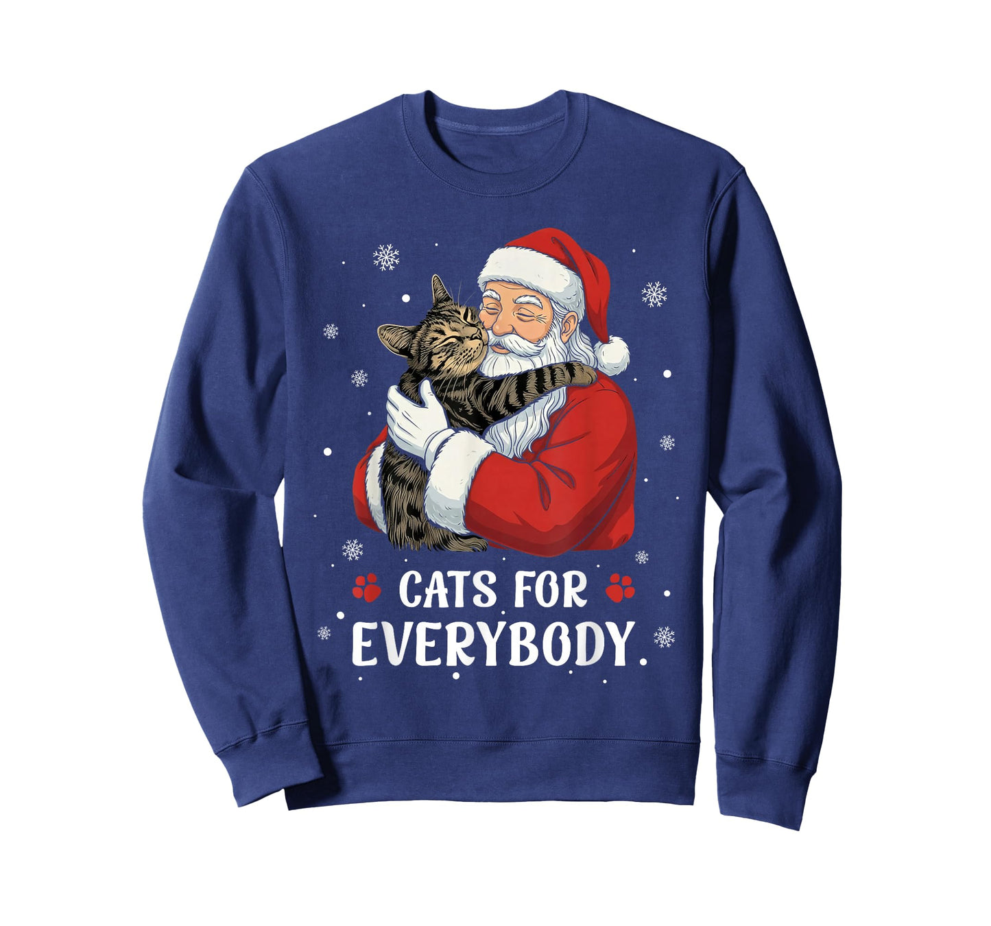 Cats for Everybody Santa Christmas Funny Cat Xmas Women Kids T-Shirt