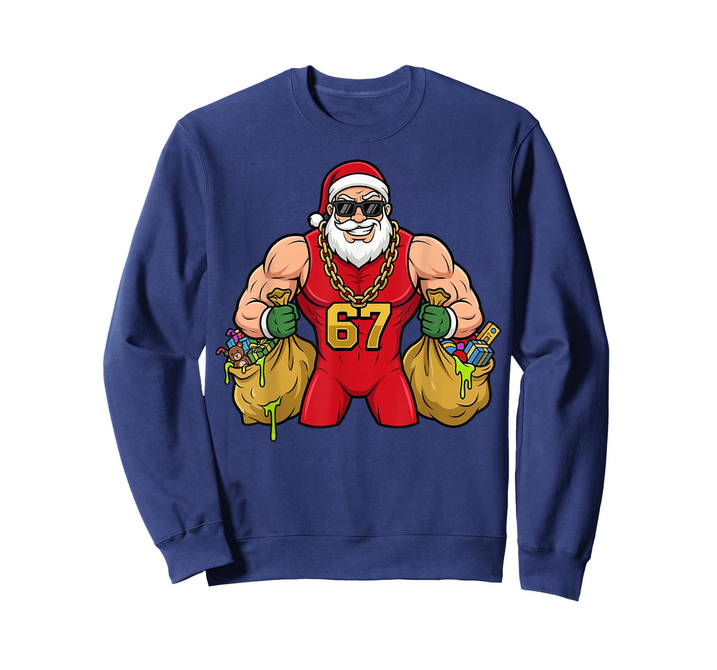 Buff Santa 67 Drip Funny Christmas Meme T-Shirt