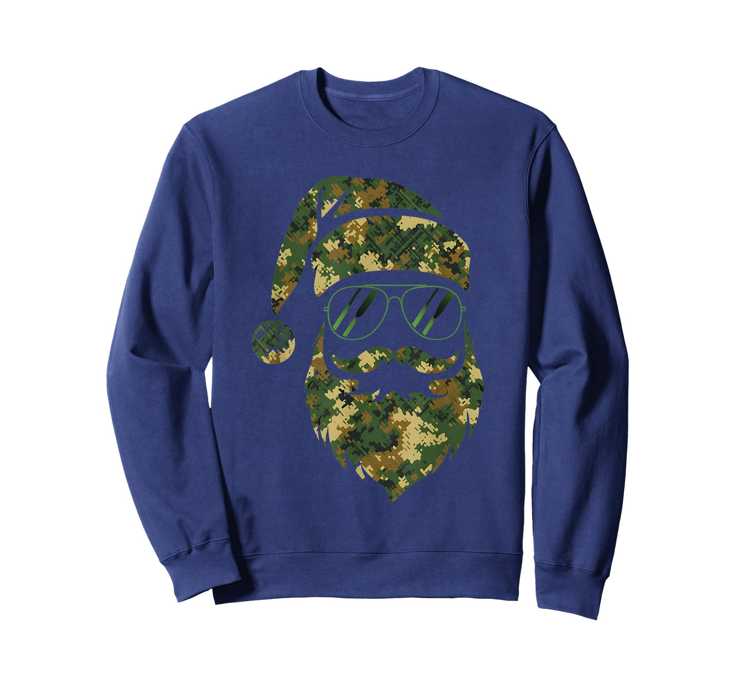 Vintage Santa Face Camouflage Christmas Xmas Camo Men Boys T-Shirt