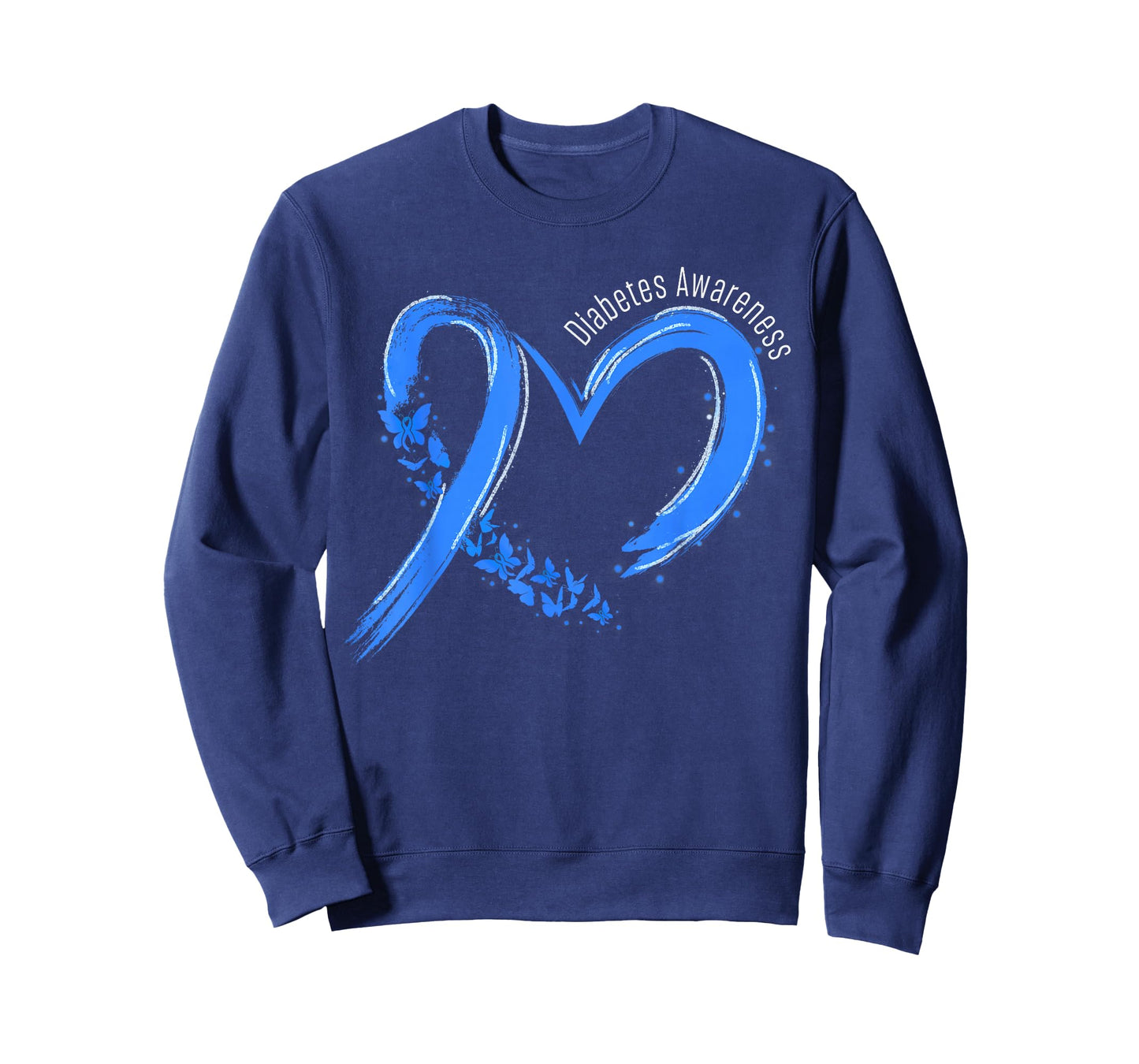 Heart Type 1 Diabetes Awareness T1D Ribbon Blue Support T-Shirt