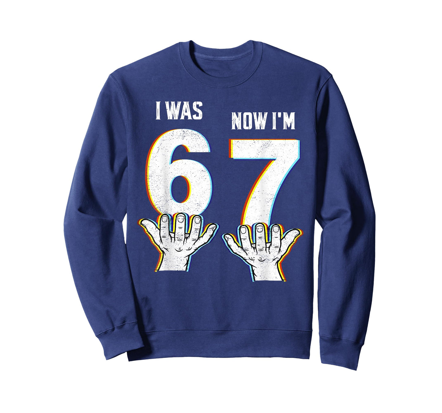 Six Seven Meme 7 Year Old Birthday Shirt was 6 Now I'm 7 T-Shirt