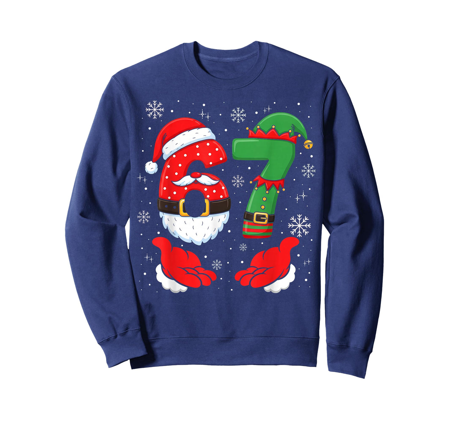 67 Six Seven 6 7 Meme Xmas Custome Couple Christmas Matching T-Shirt
