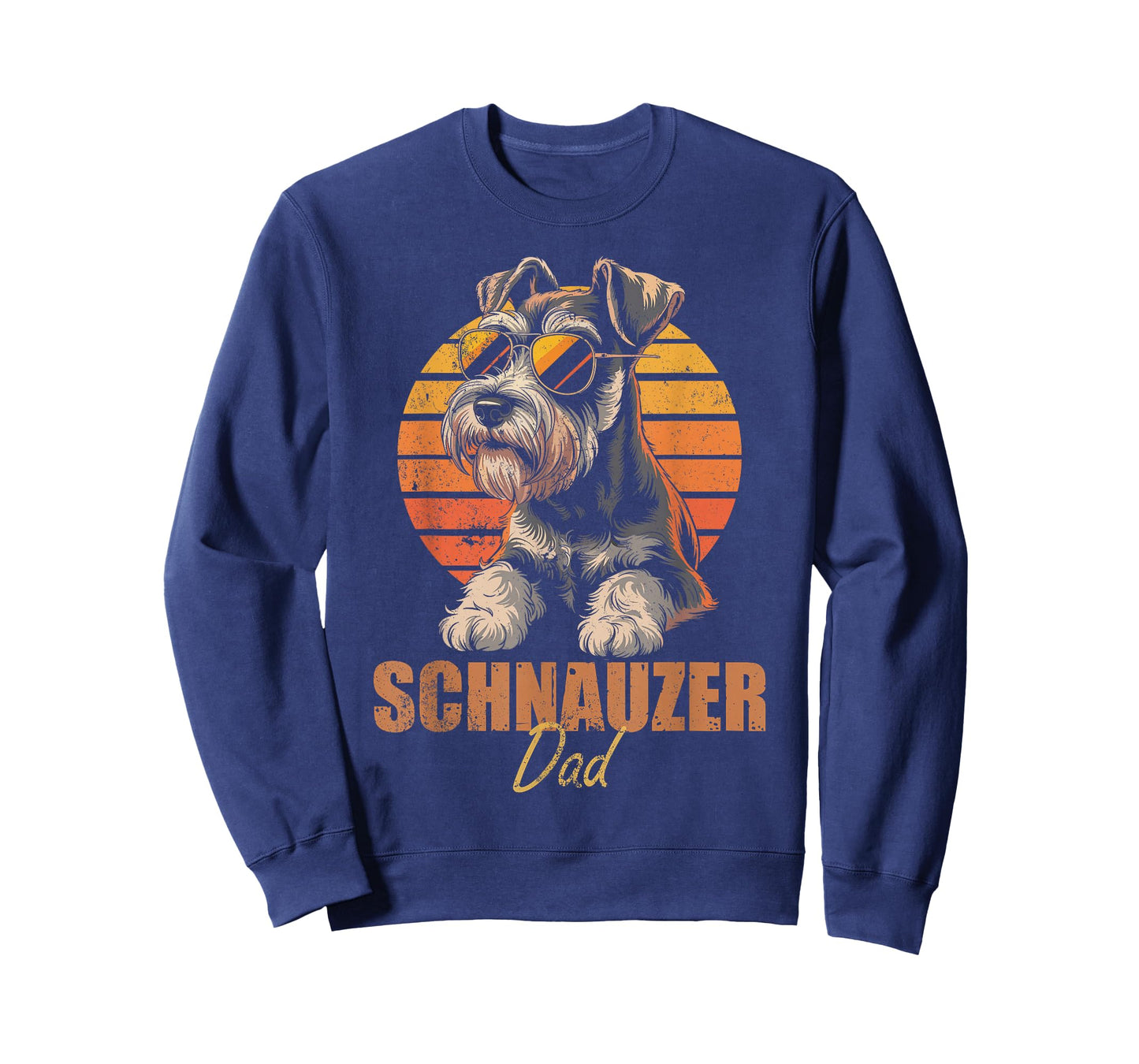 Retro Miniature Schnauzer Dad Funny Vintage Dog Lovers T-Shirt