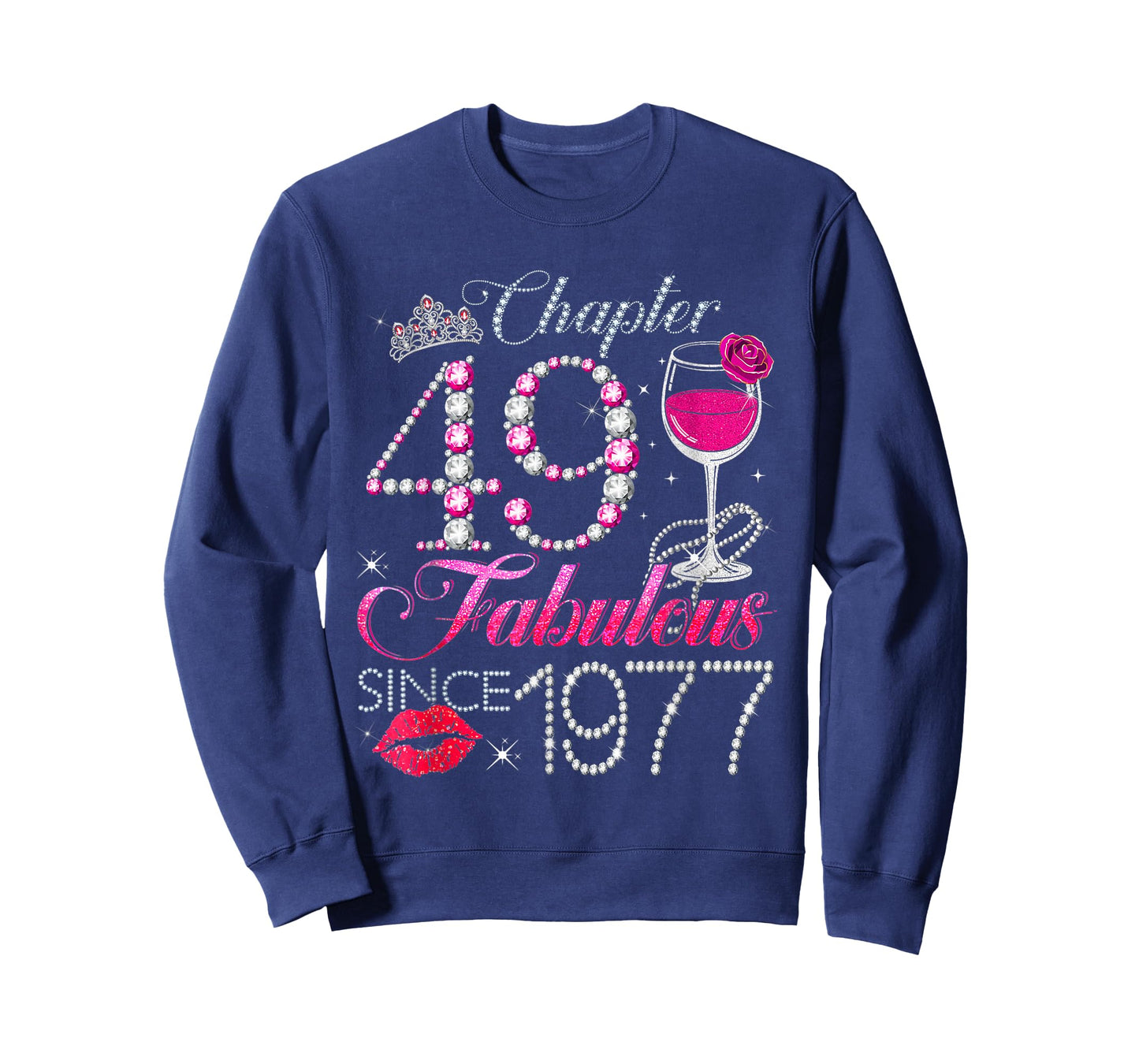 Chapter 49 Fabulous Since 1977 49th Birthday Queen Diamond T-Shirt