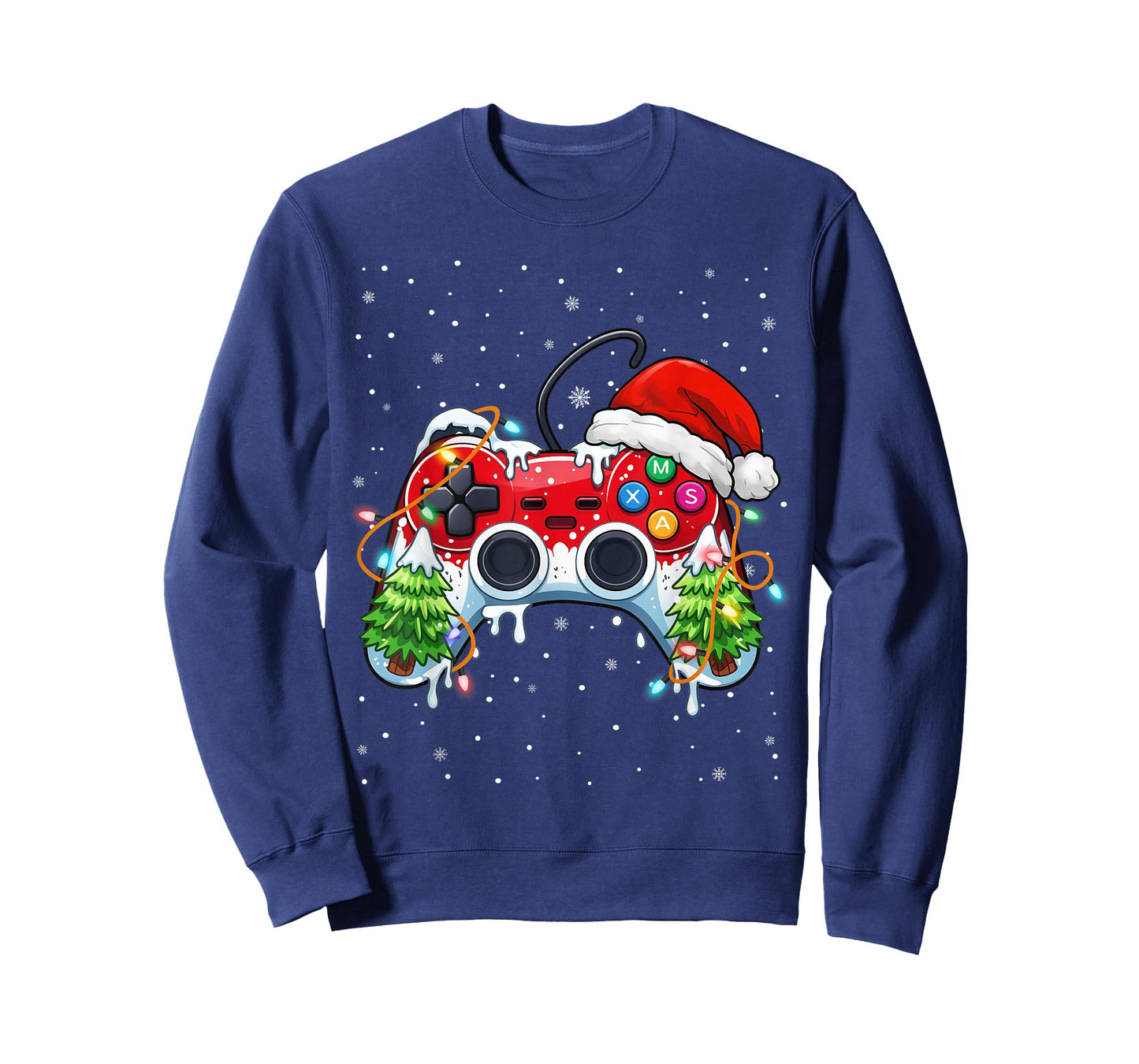 Funny Gamer Christmas Santa Hat Video Game Controller T-Shirt