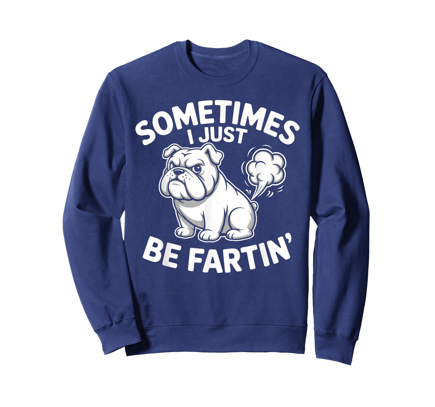 Funny Bulldog Farting Crude Humor Novelty T-Shirt
