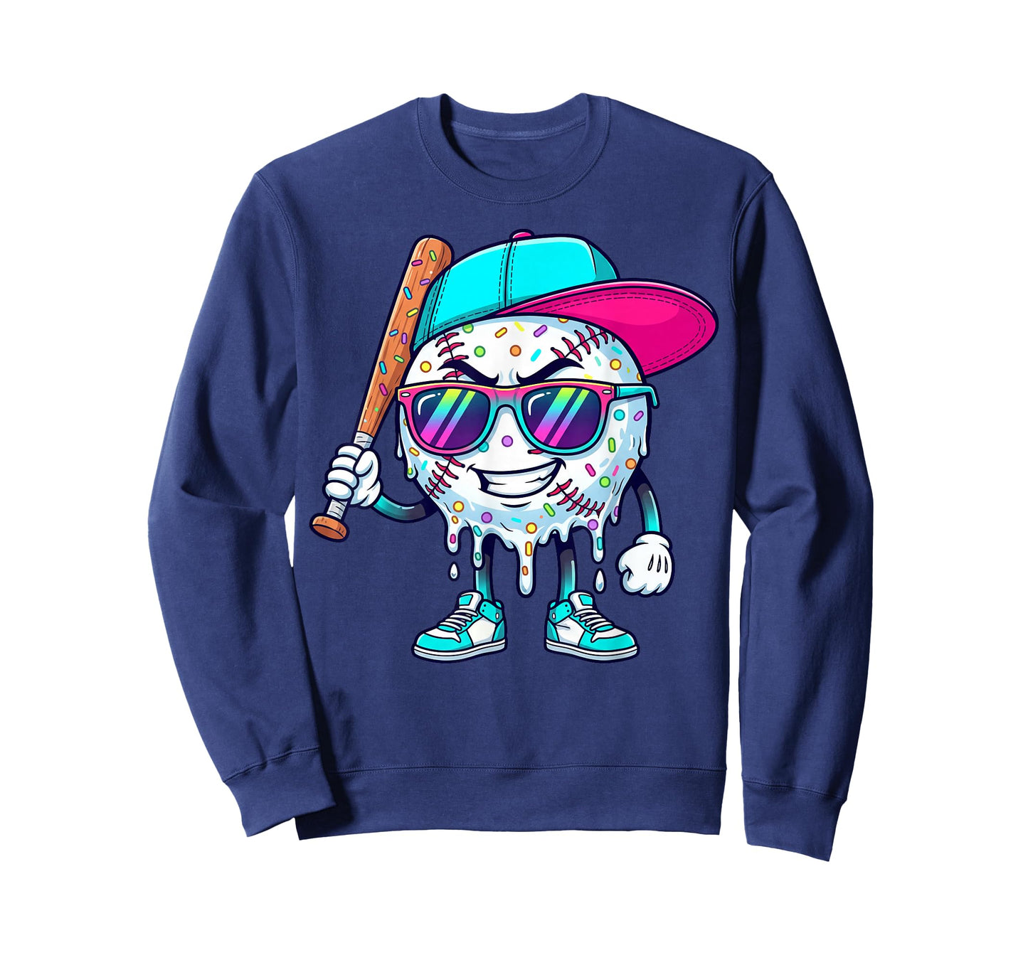 Youth Baseball Drip Ice Cream T-Shirt