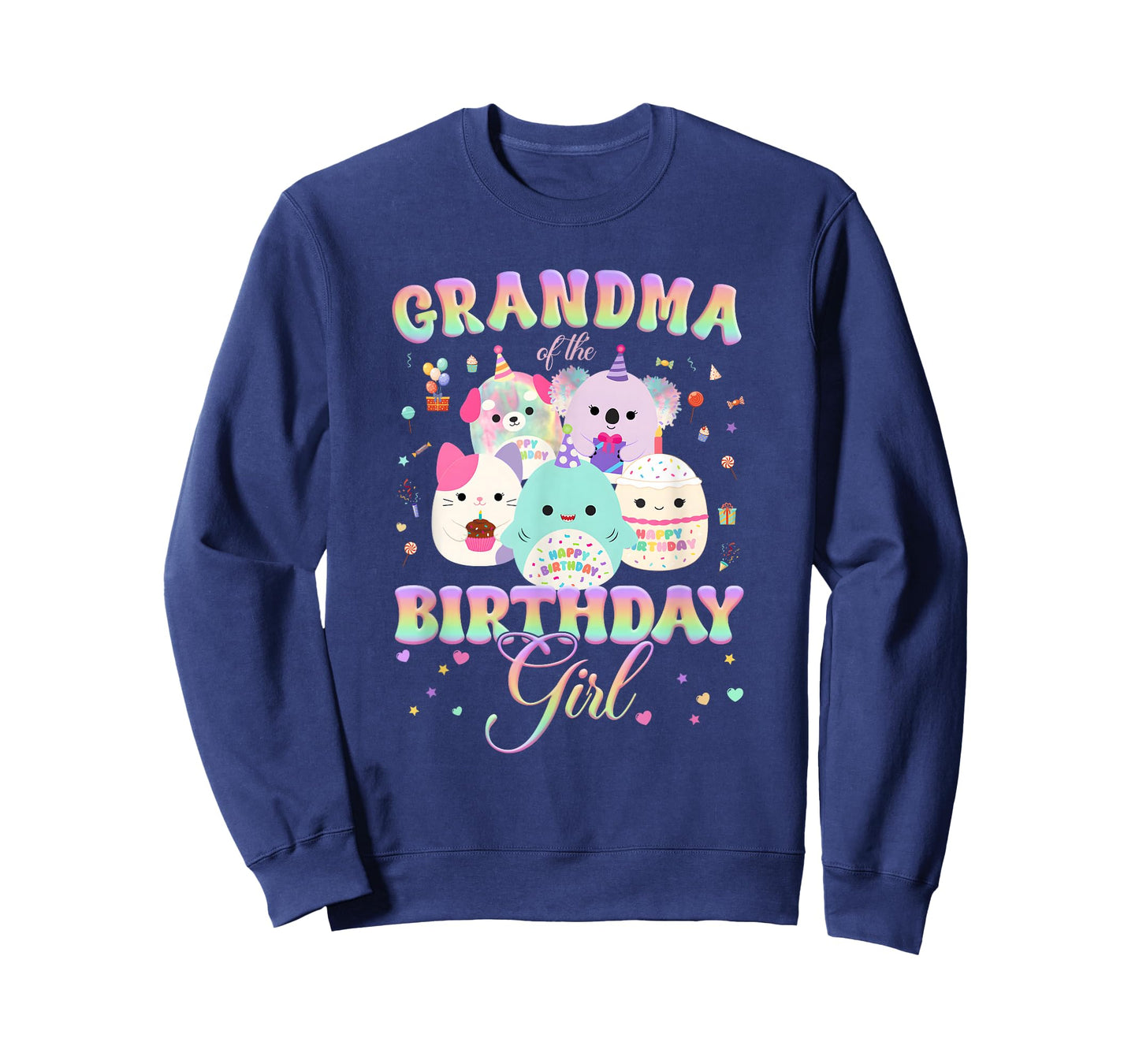 Birthday Family Squish Squad Grandma of The Birthday Girl T-Shirt