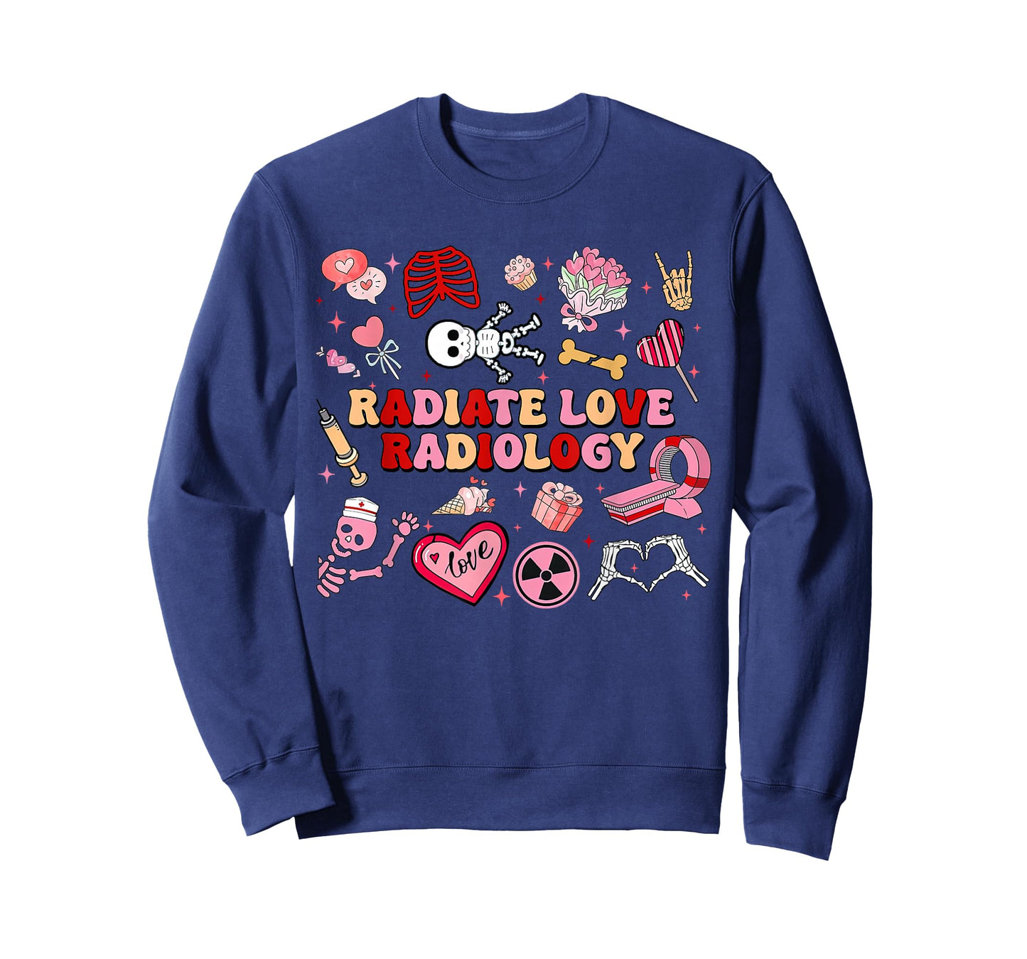 Radiate Love Radiology Valentine X-ray Tech Nuclear Medicine T-Shirt