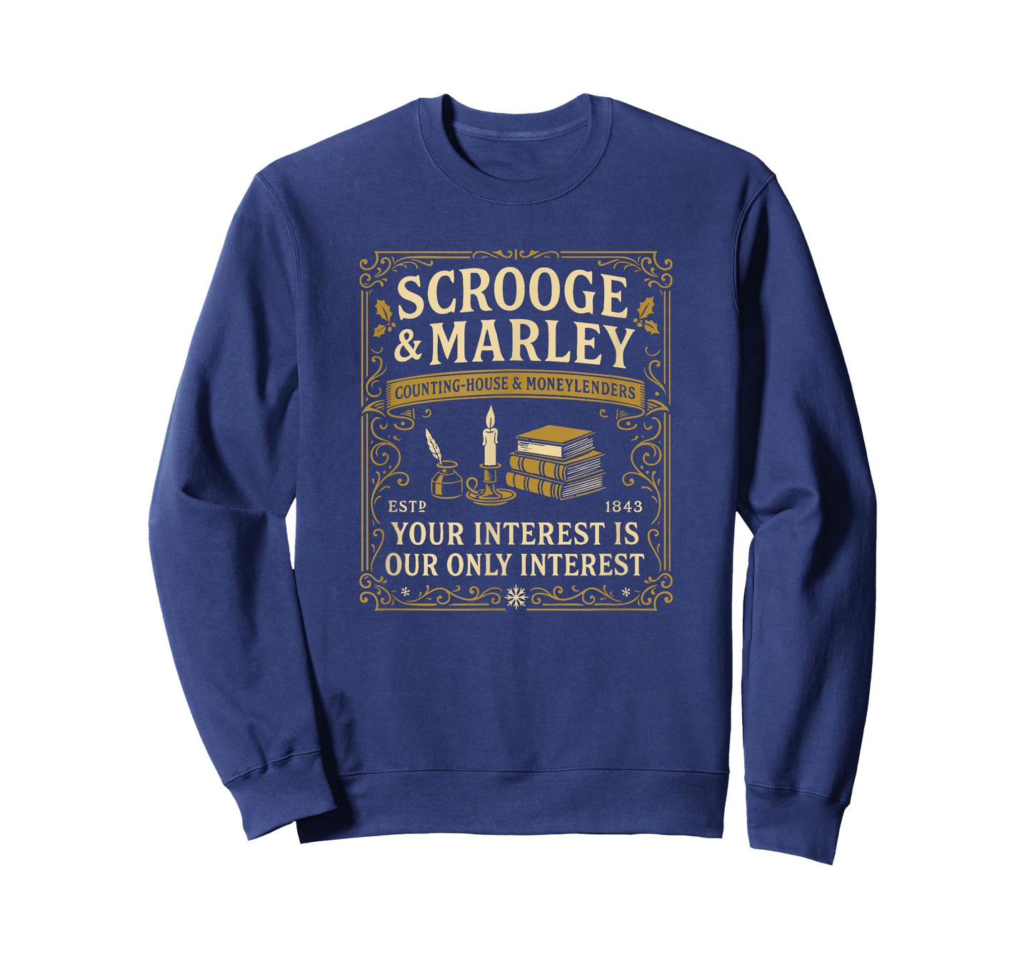 Scrooge and Marley Vintage Dickens Christmas T-Shirt