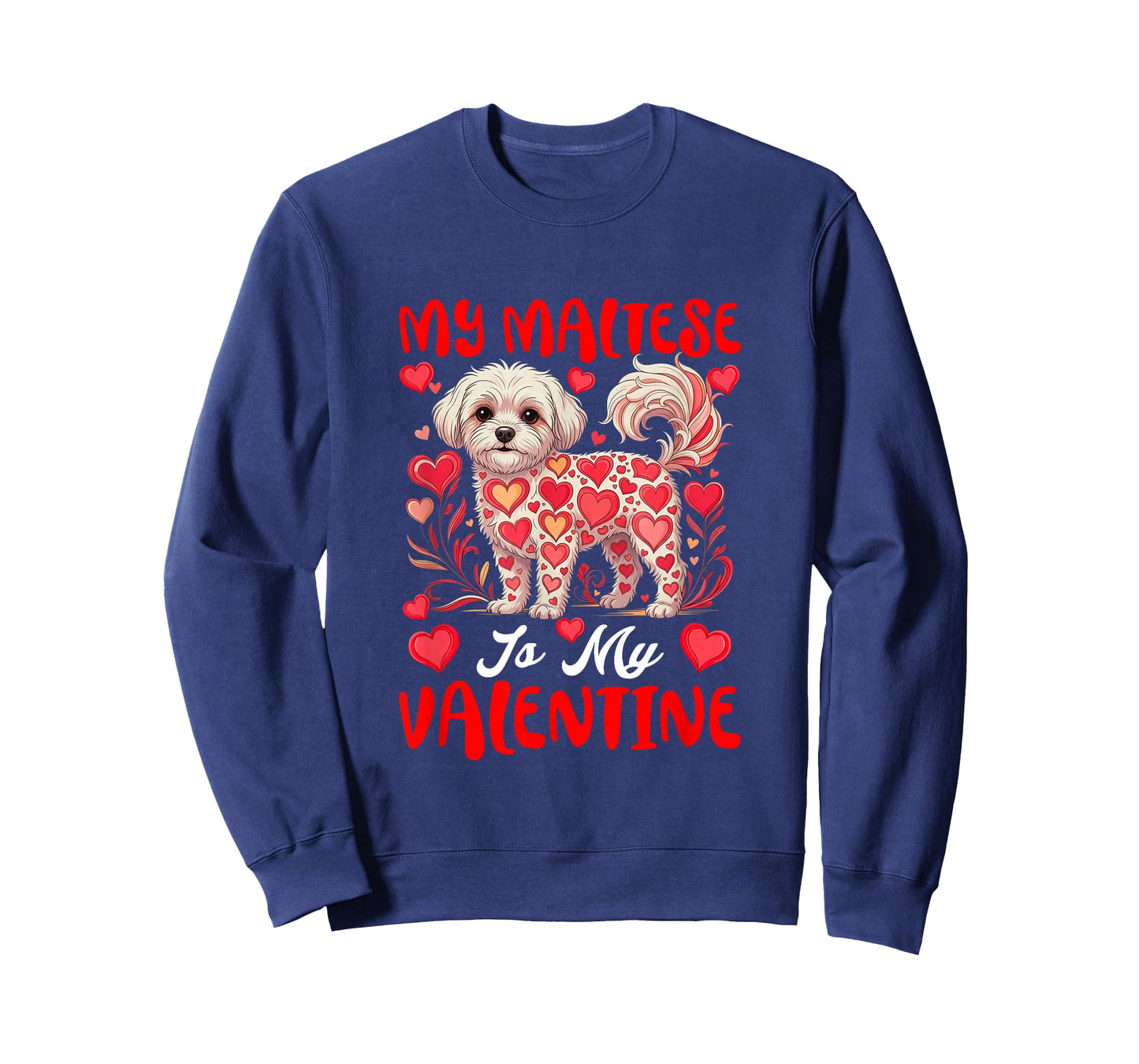 My Maltese is My Valentine Matching Dog Owner Kids Family T-Shirt