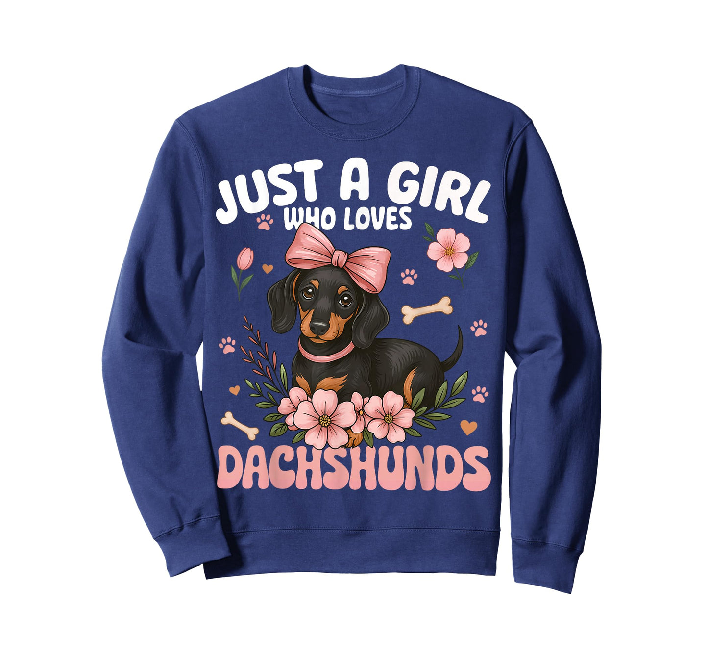 Just A Girl Who Loves Dachshunds Cute Weiner Dog Lover T-Shirt