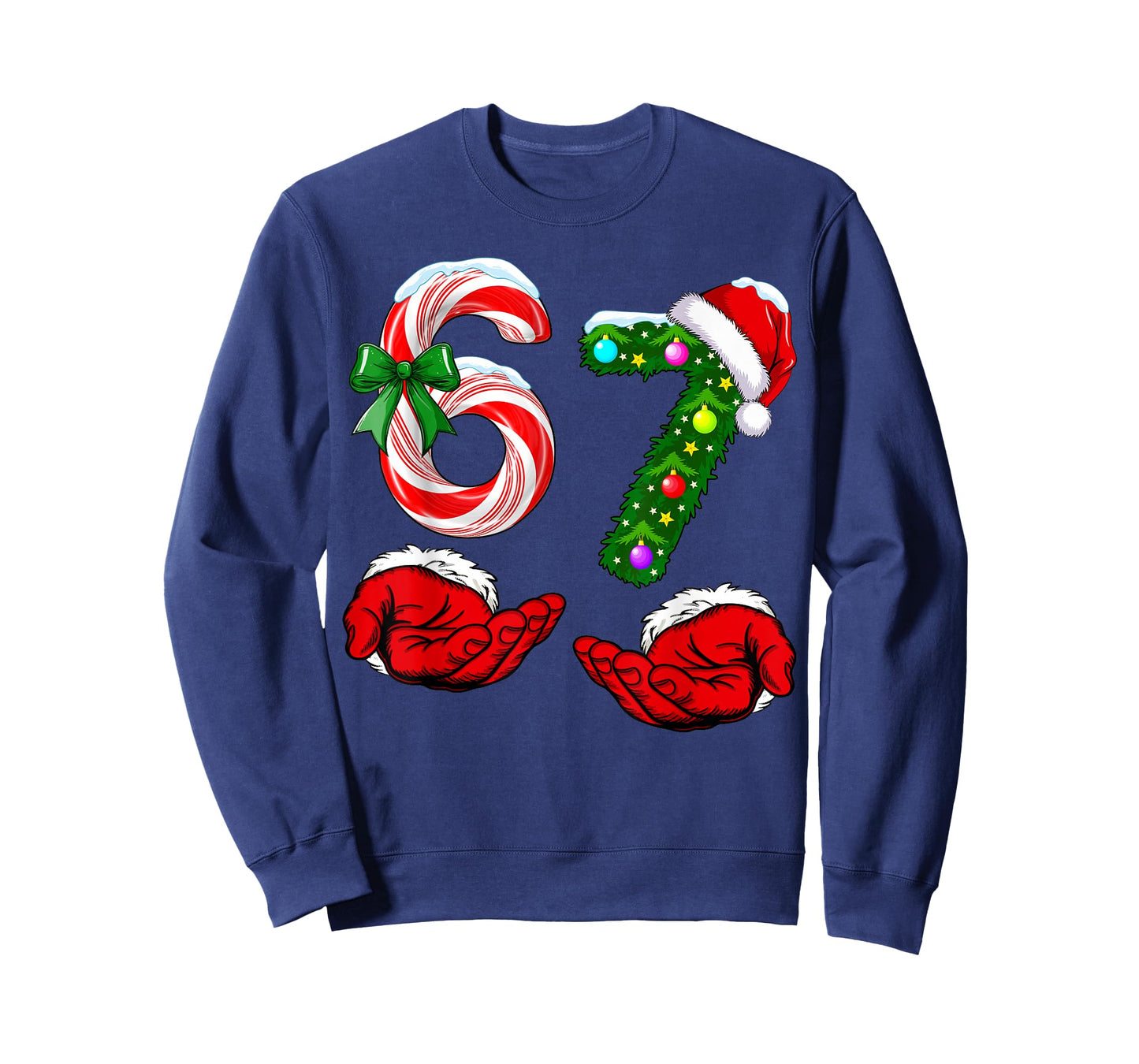 Funny 67 Christmas 6 7 Meme Pajamas Holiday Gen Alpha Slang T-Shirt
