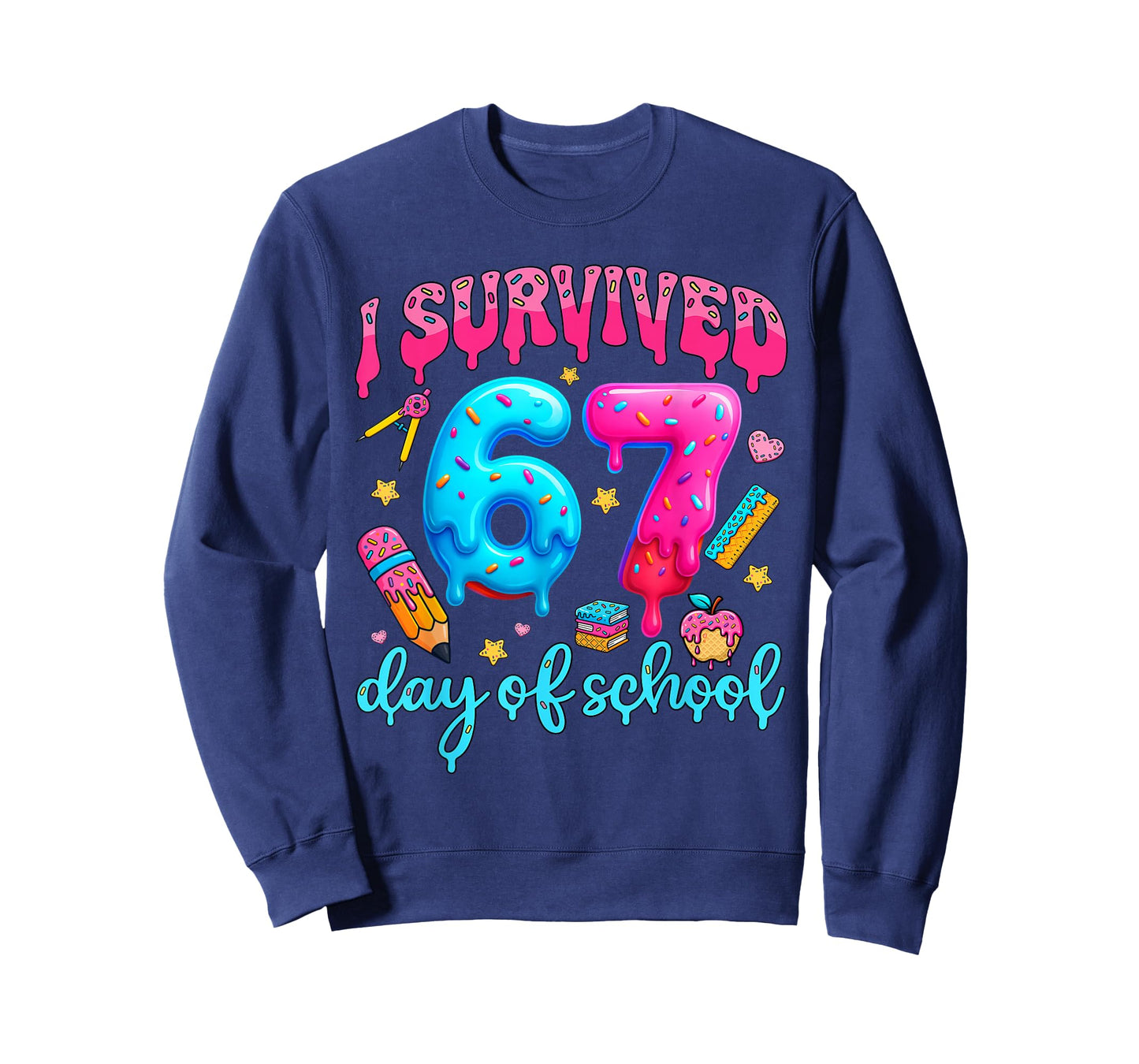 I Survived 67 Days of School Six Seven Meme Teacher Student T-Shirt