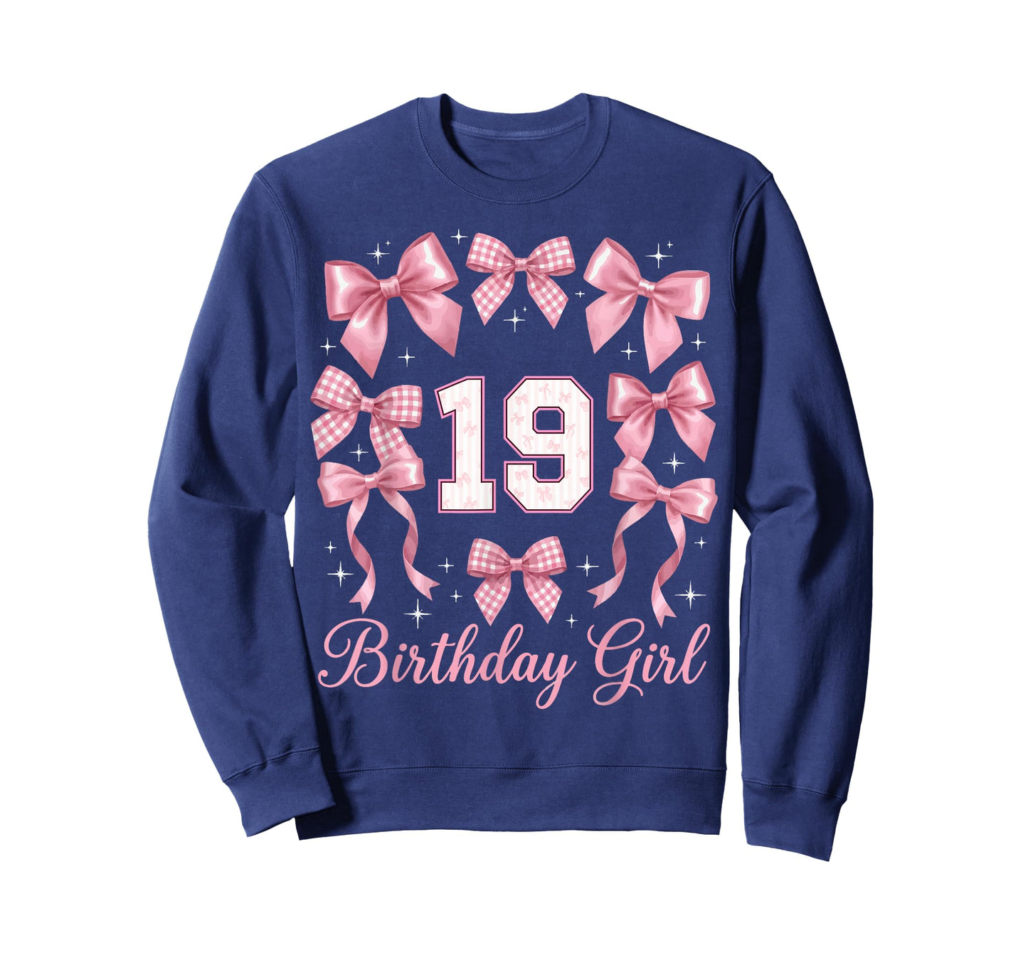 19th Birthday Shirt Women Coquette Bow 19 Year Old Birthday T-Shirt