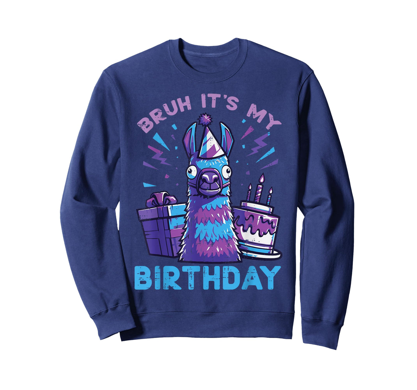 Bruh Its My Birthday Llama Pinata Bday Party Men Women Kids T-Shirt