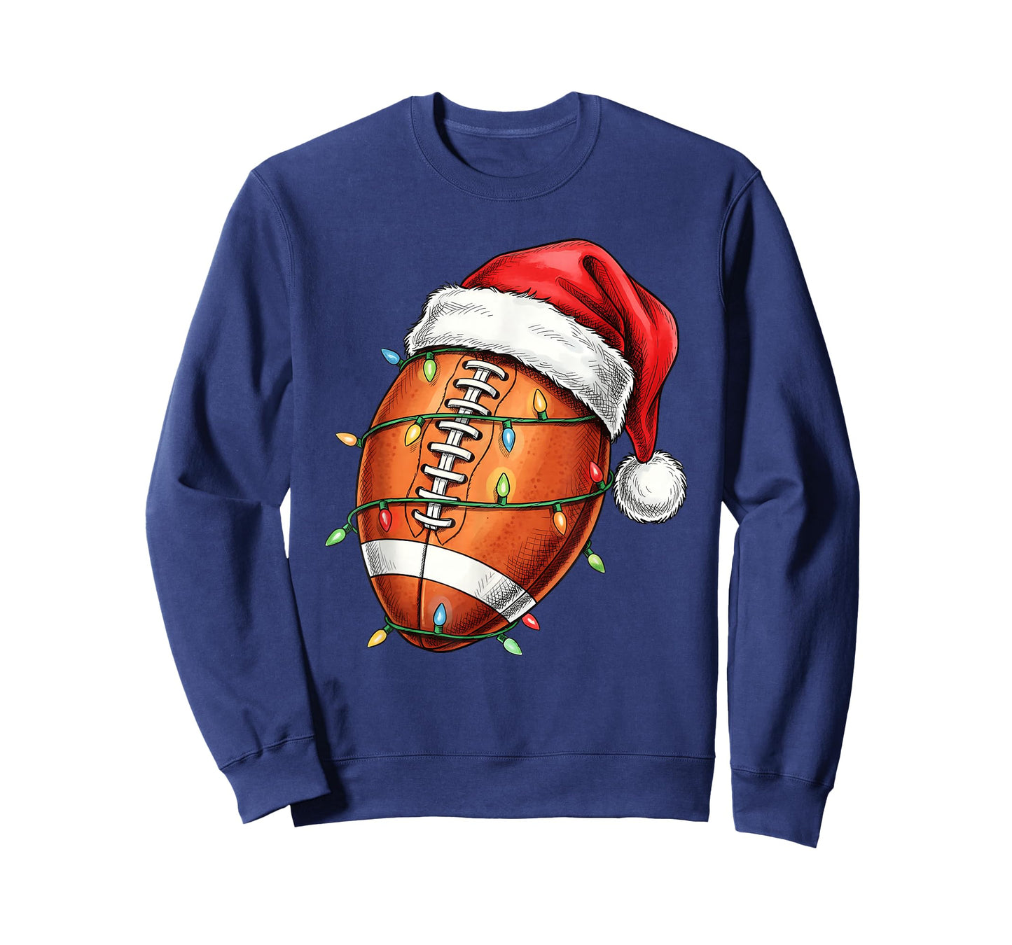 Football Christmas Player Santa Hat Sport Men Kids T-Shirt